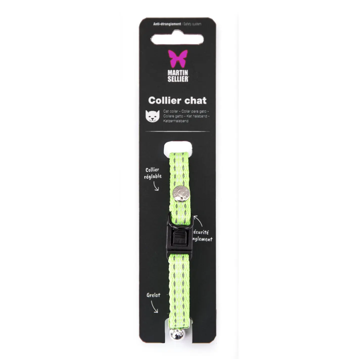Martin Sellier Vert Nylon Cat Collar Safety