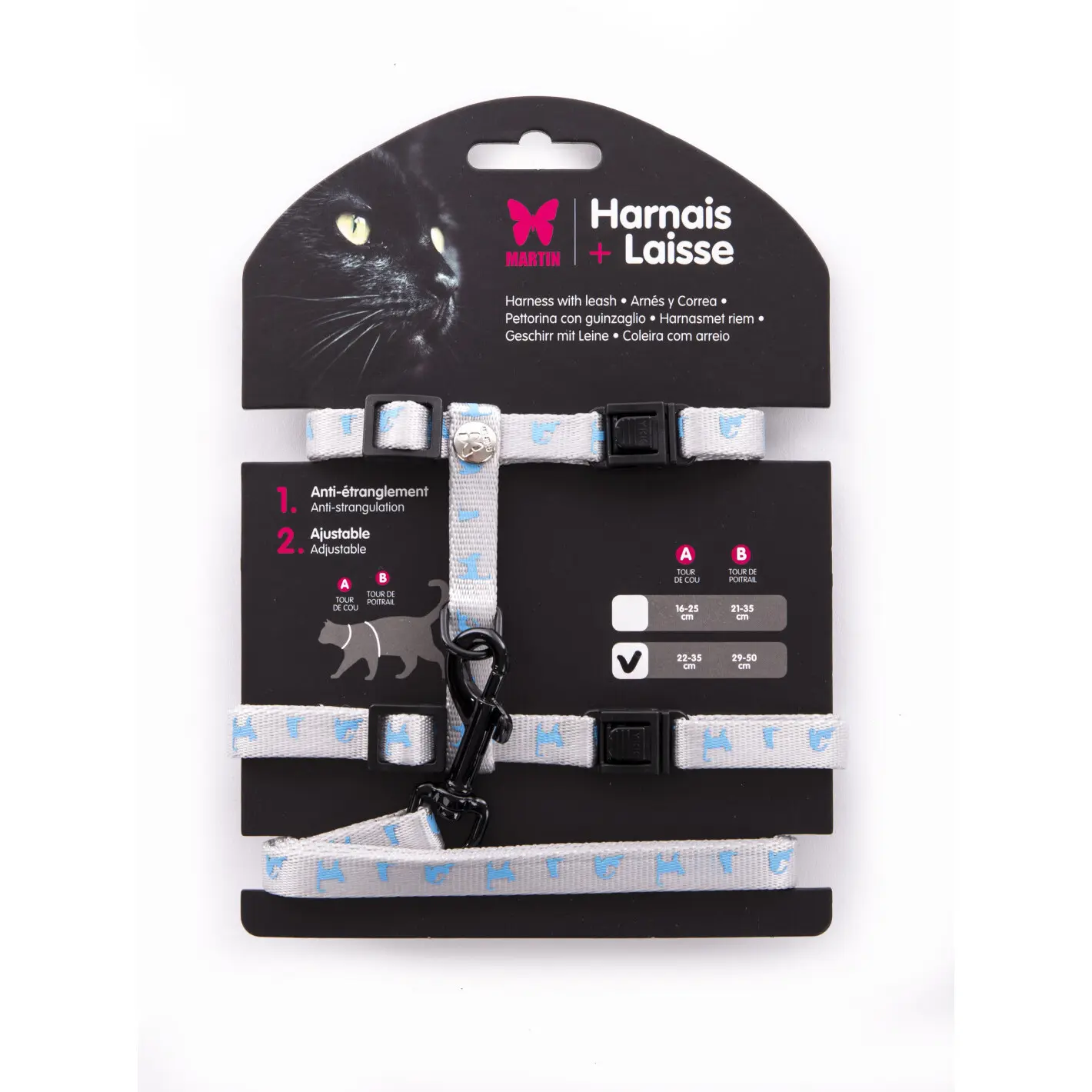 Martin Sellier Gris Cat Harness And Leash Set