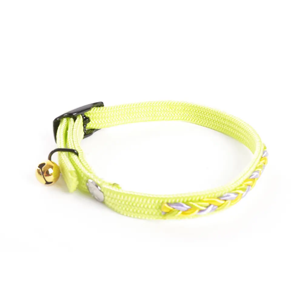 Martin Sellier Vert Braided Nylon Cat Collar