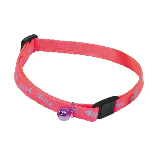 Martin Sellier Rose Fluorescent Fish Star Nylon Collar