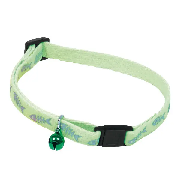 Martin Sellier Vert Fluorescent Fish Star Nylon Collar