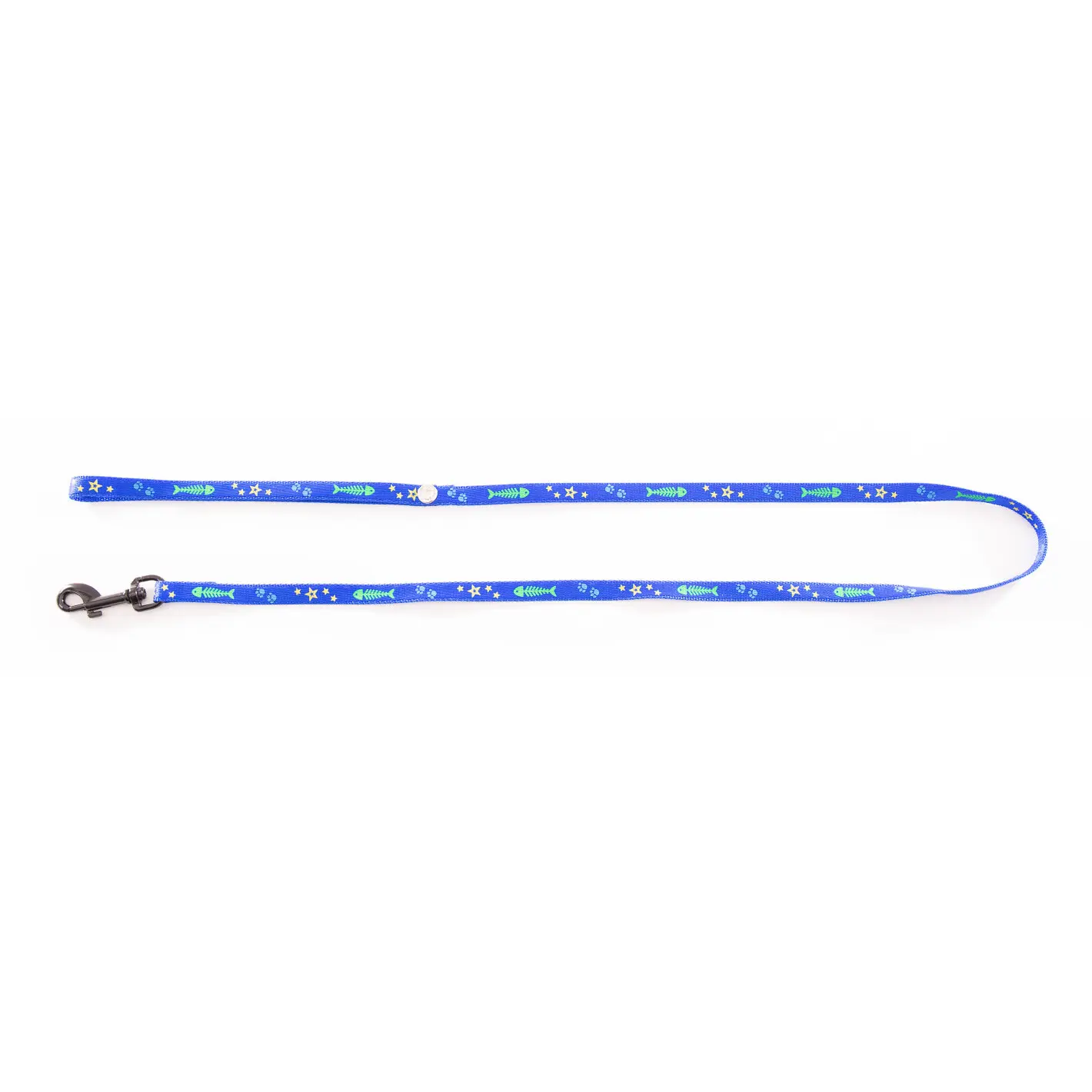 Martin Sellier Bleu Nylon Dog Leash Fish Star