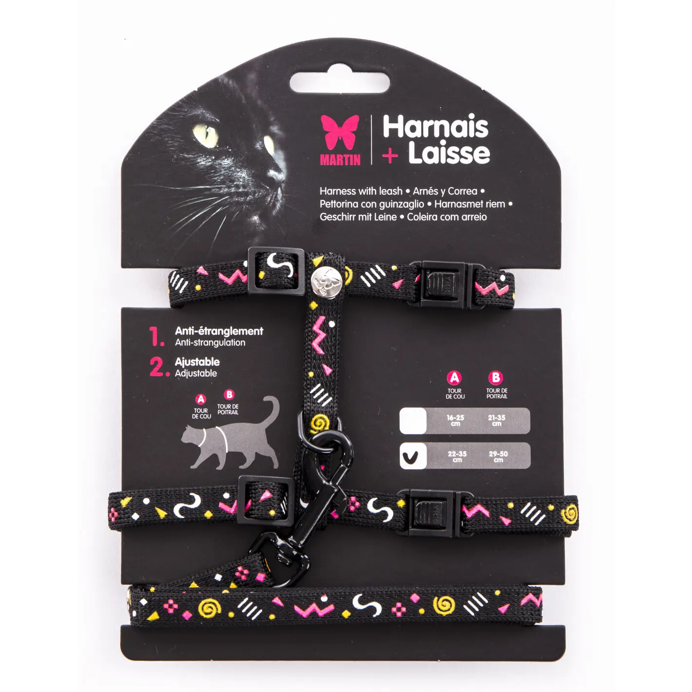Martin Sellier Noir Cat Harness And Leash Set