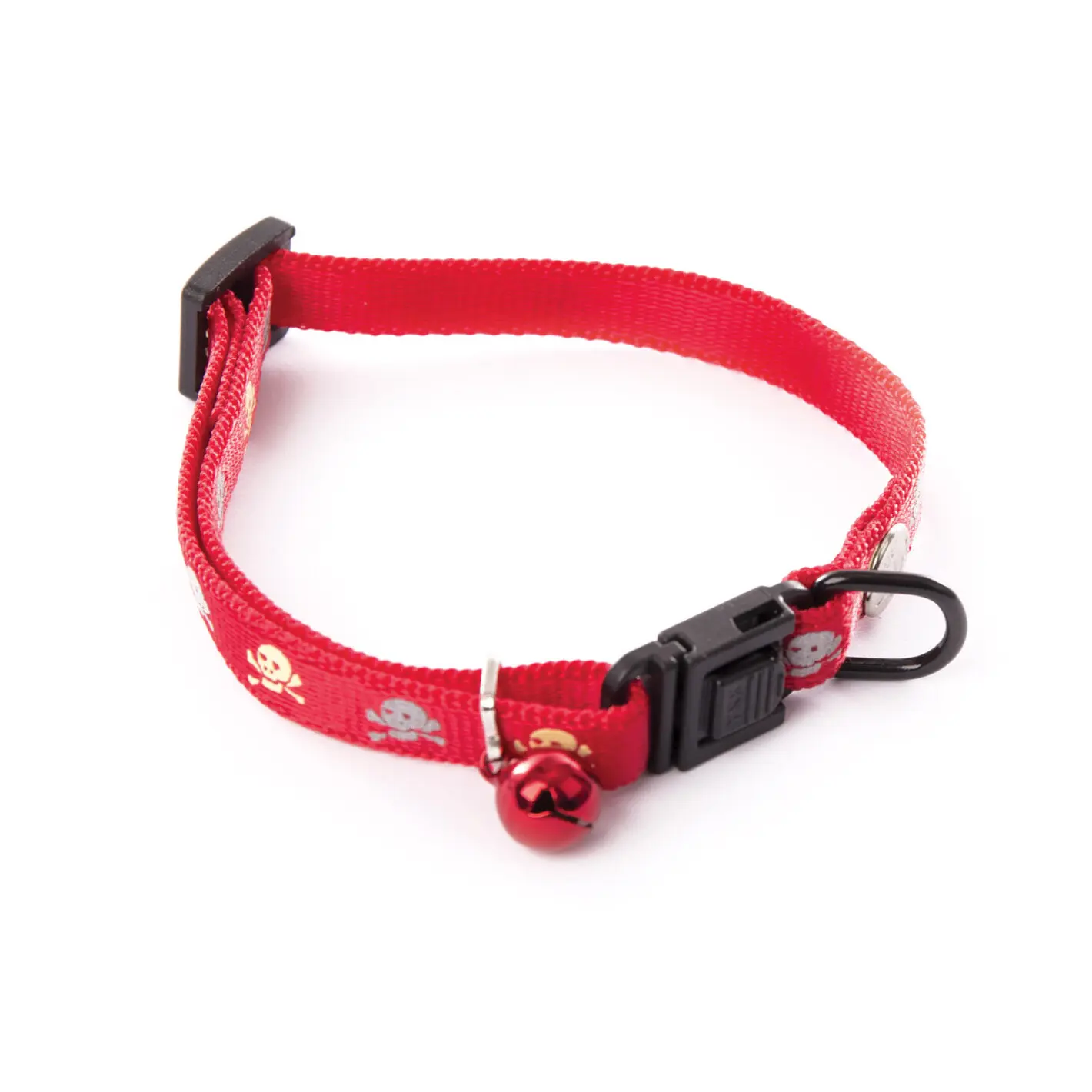 Martin Sellier Rouge Skull Cat Collar Nylon