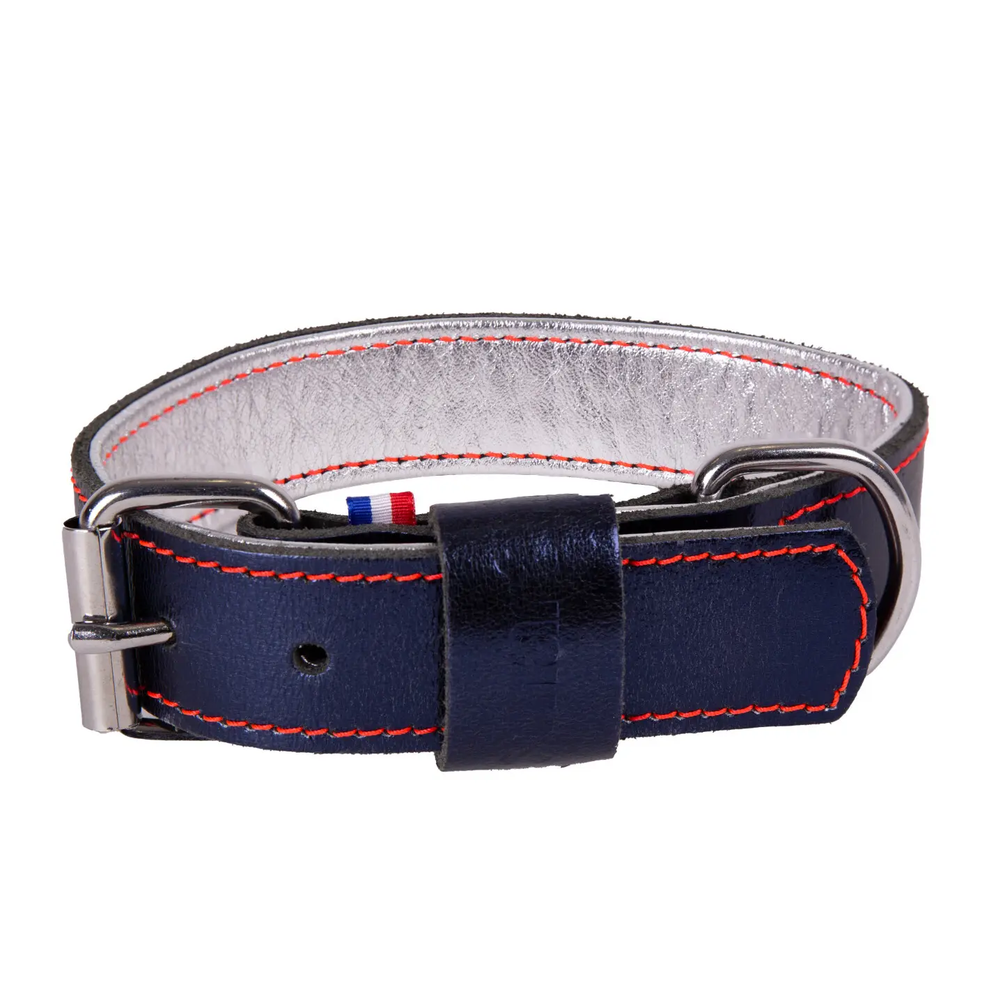 Martin Sellier Bleu Leather Dog Collar Dakota