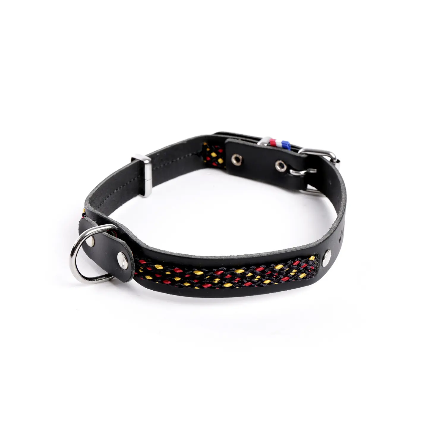 Martin Sellier Noir Leather Dog Collar Colorado