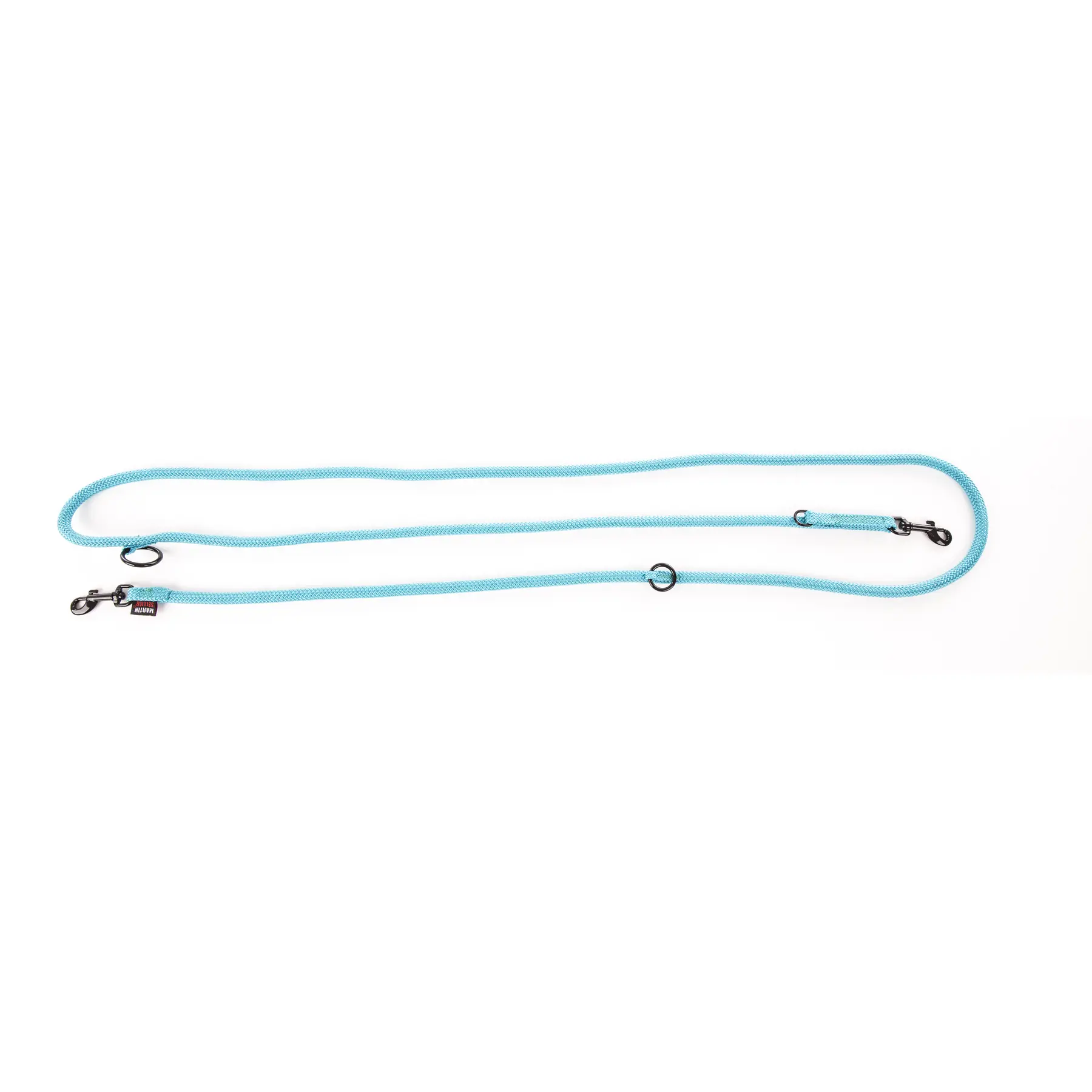 Martin Sellier - Laisse de Dressage Multiposition en Nylon - Turquoise
