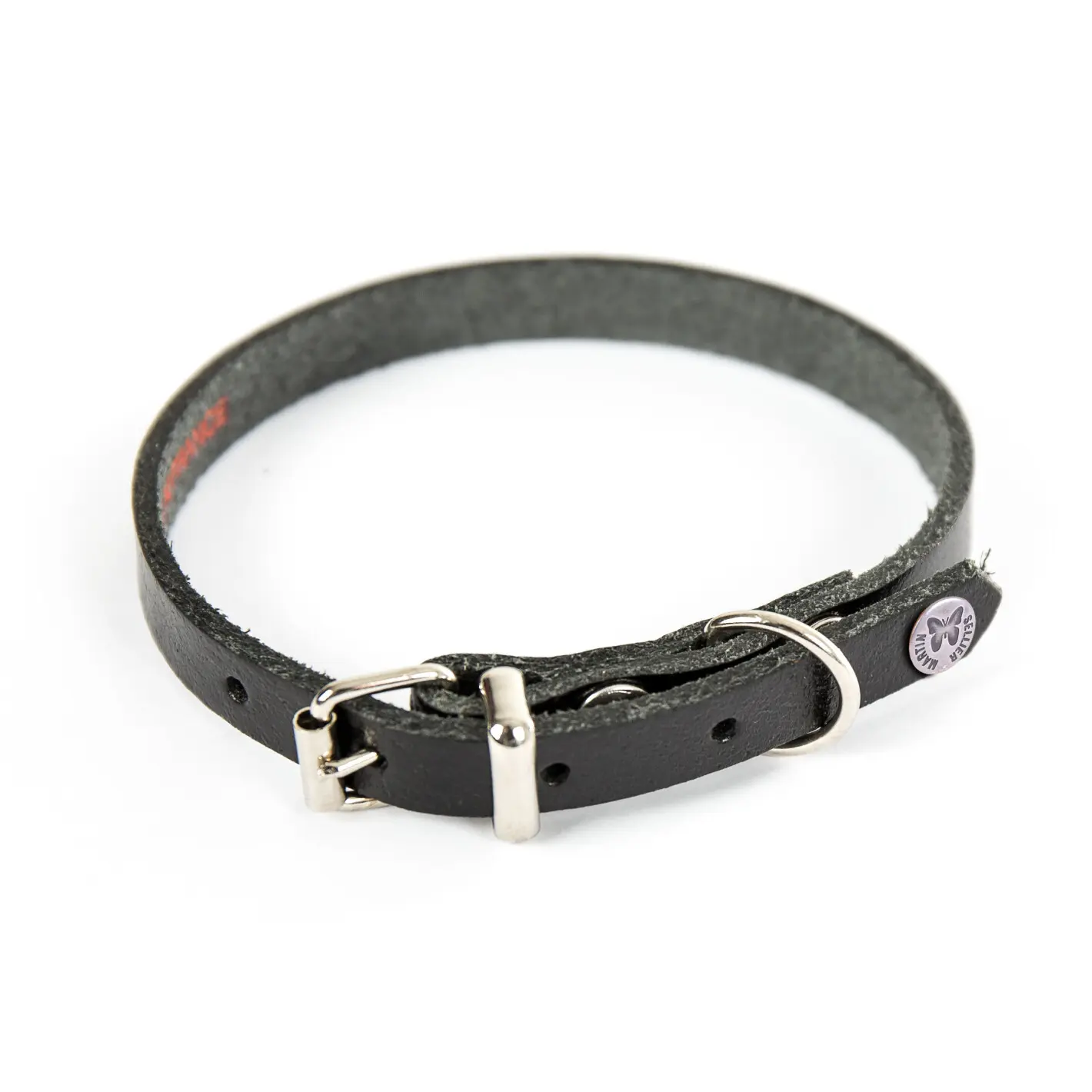 Martin Sellier Noir Leather Dog Collar