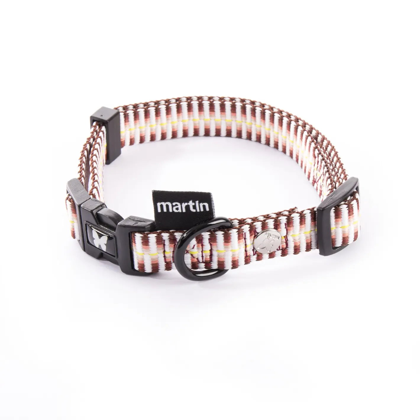 Martin Sellier Blanc Adjustable Nylon Dog Collar L