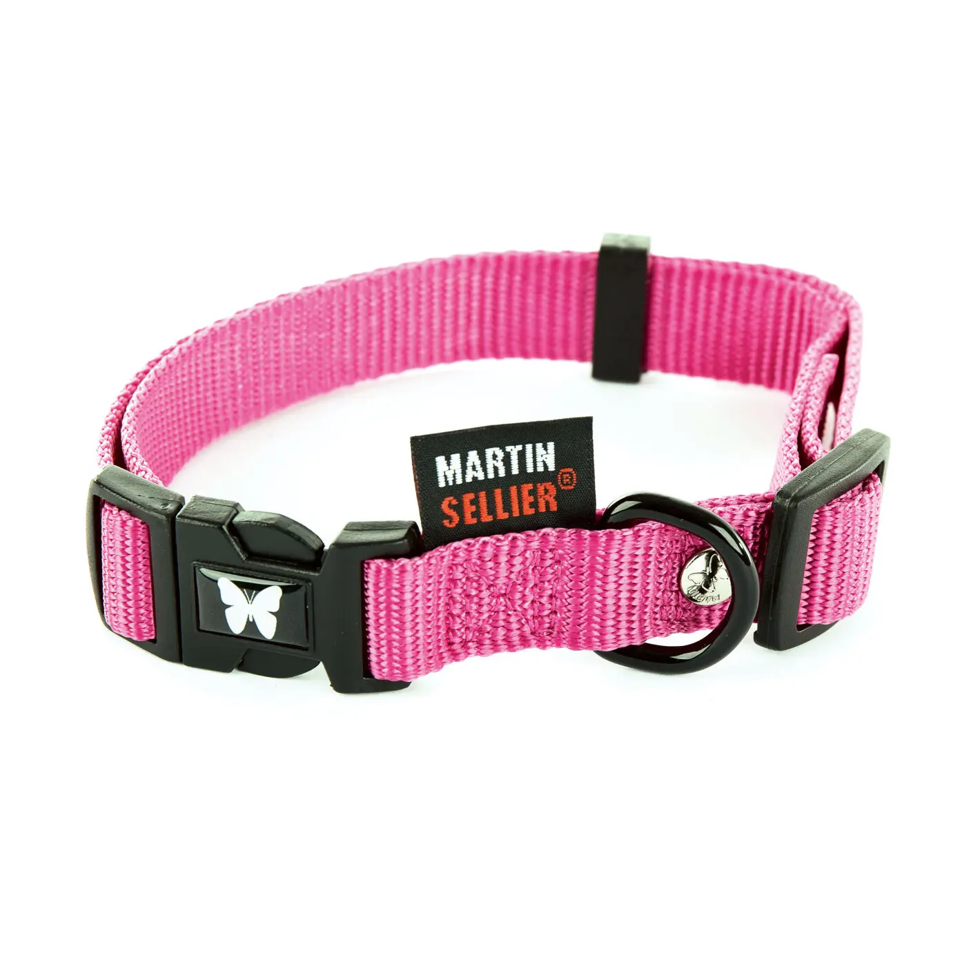 Martin Sellier Rose Adjustable Nylon Dog Collar 10-20/30