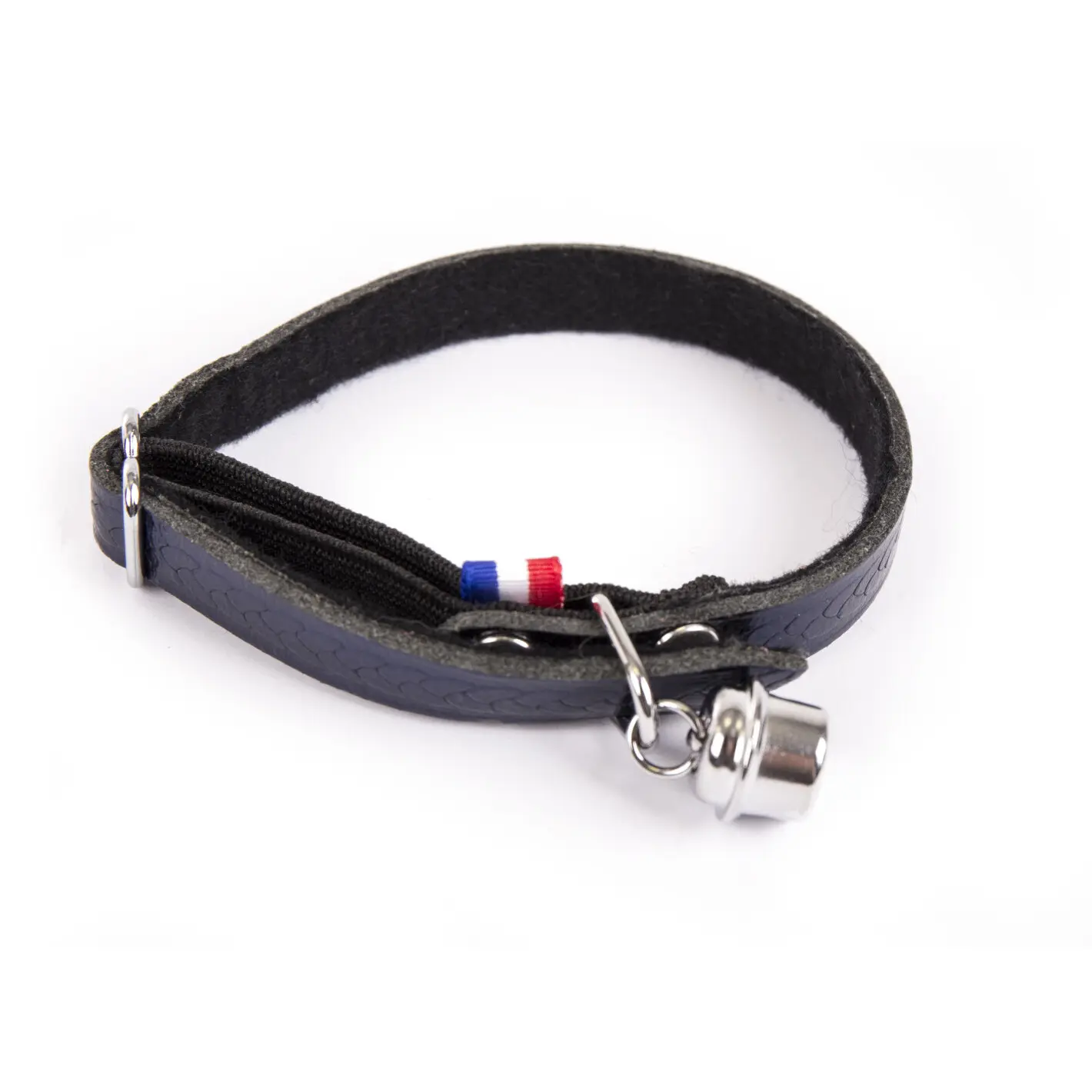 Martin Sellier Bleu Braided Leather Cat Collar