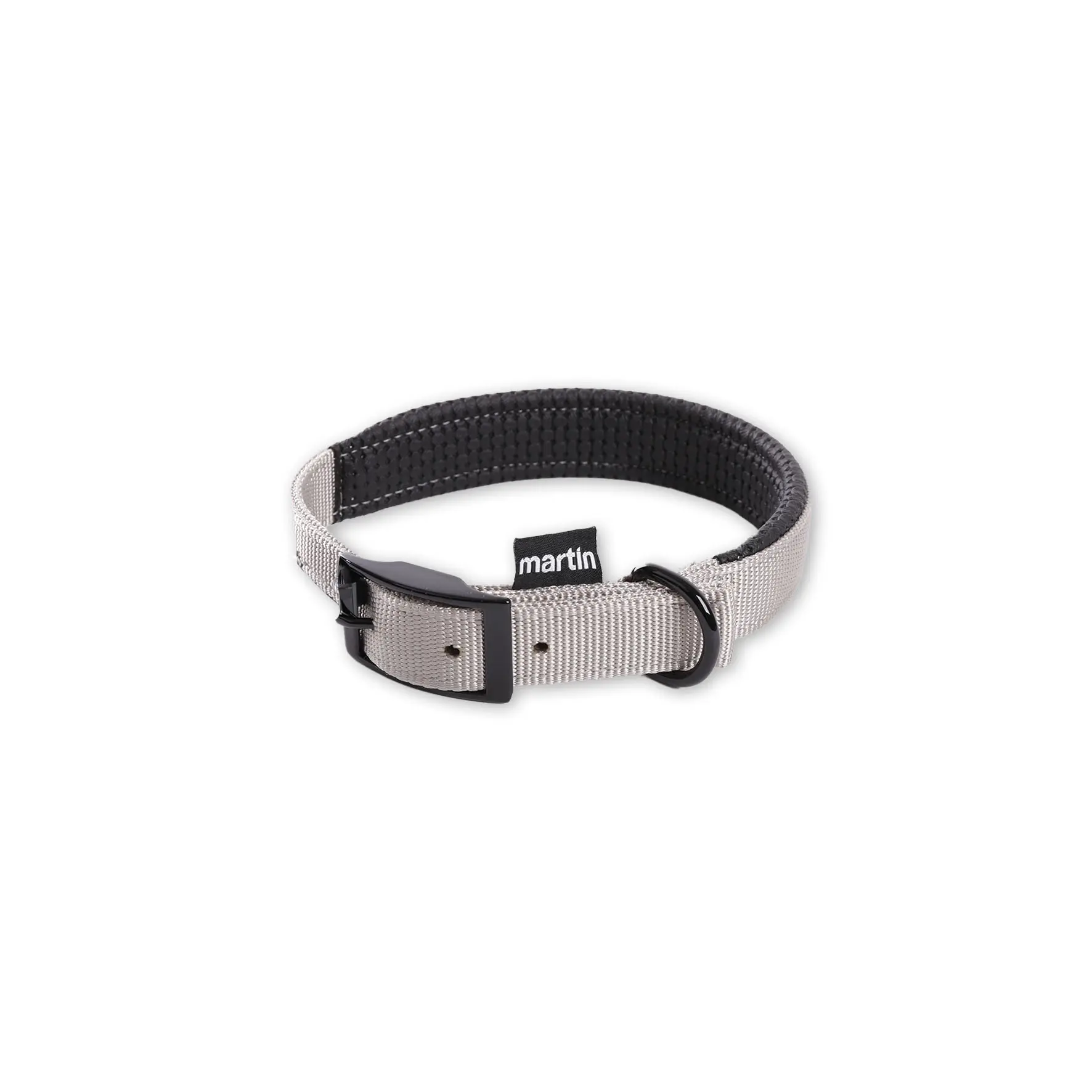 Martin Sellier Gris Comfort Nylon Dog Collar 25-65
