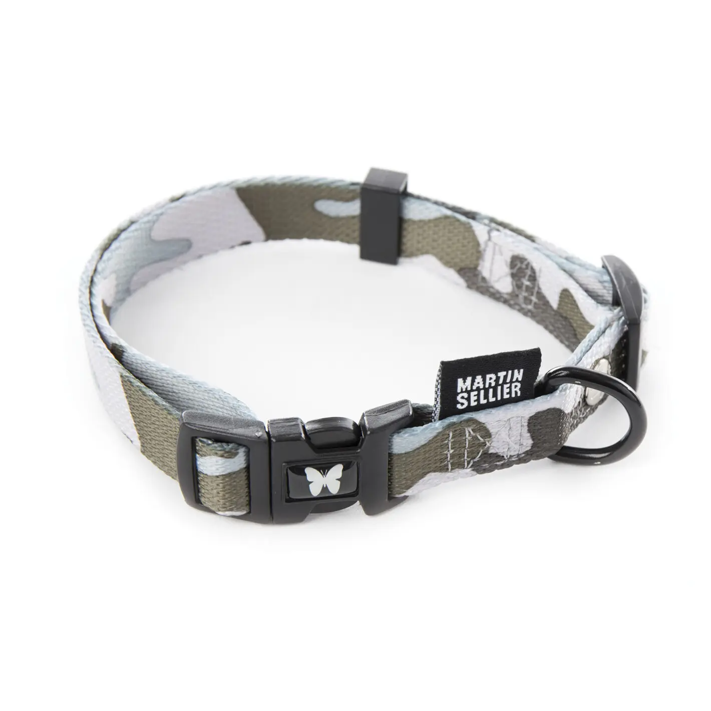 Martin Sellier Gris Adjustable Nylon Dog Collar L
