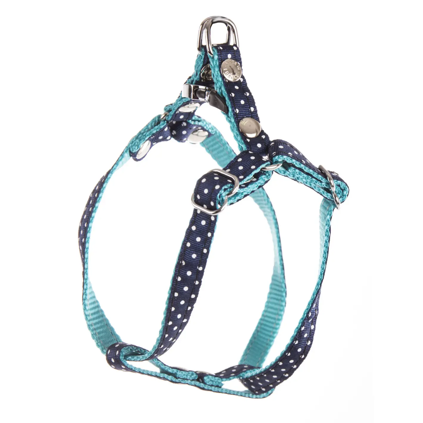 Comparer les prix de Harnais Galon Motif Pois Sur Sangle Nylon Tour De Cou 17-27 Cm Bleu