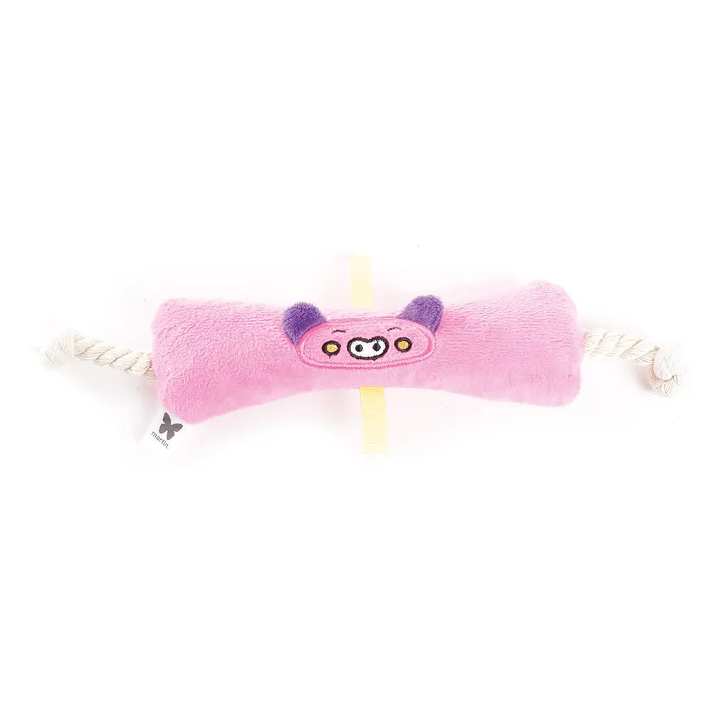 Martin Sellier Rose Pig Bone Dog Toy