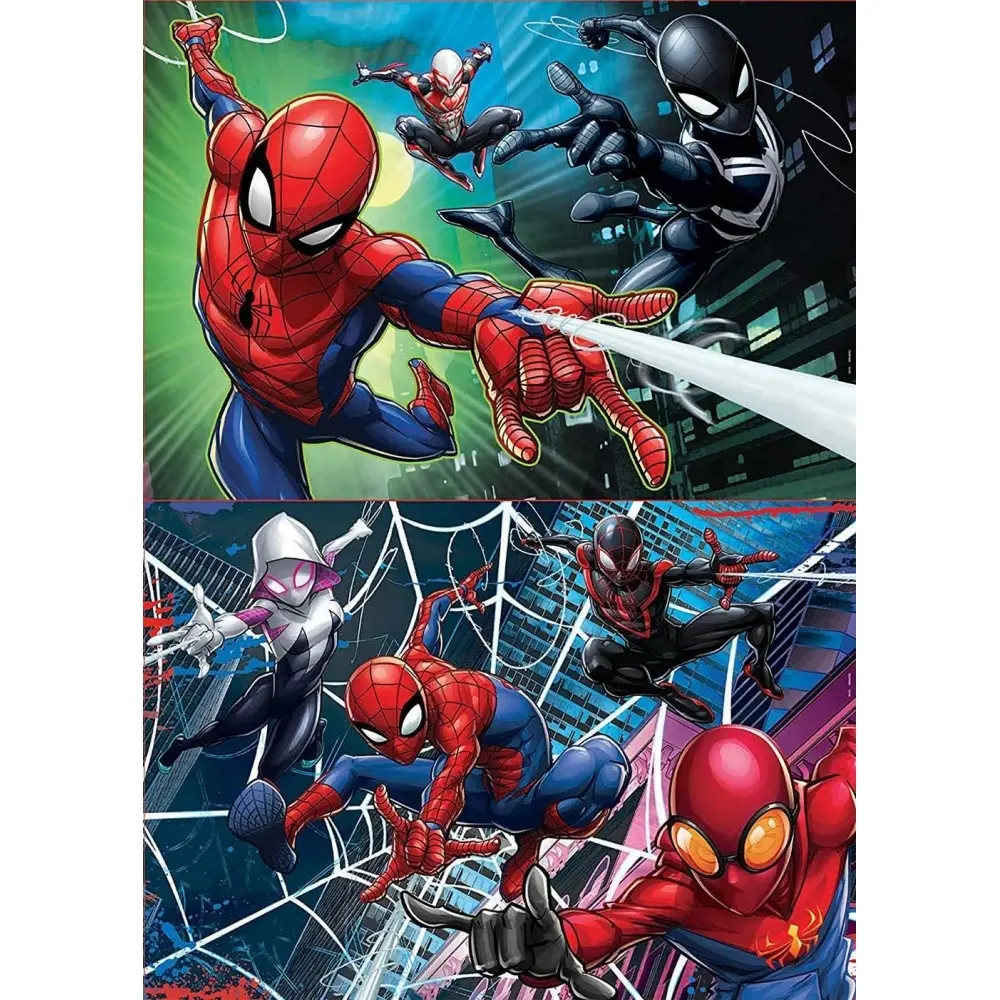 Puzzle aus 2 x 100 pièces Spiderman Marvel