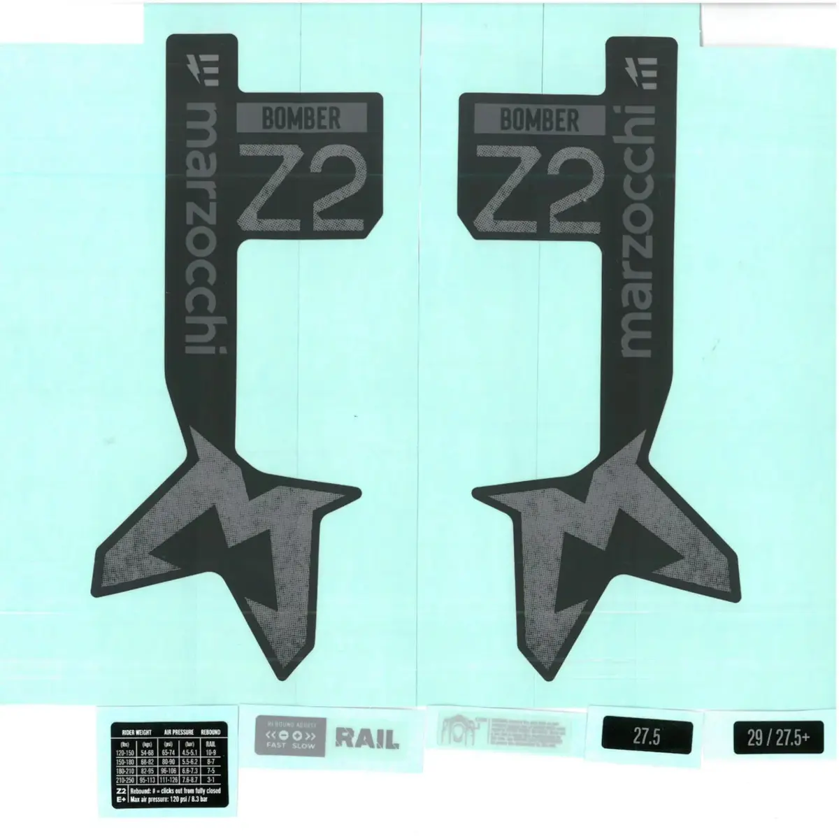 Velo Store - UK Bike fork sticker Marzocchi 2024 Bomber Z2 | Extra 10% off with Subscription, Postage £16.79 to UK Fedex.