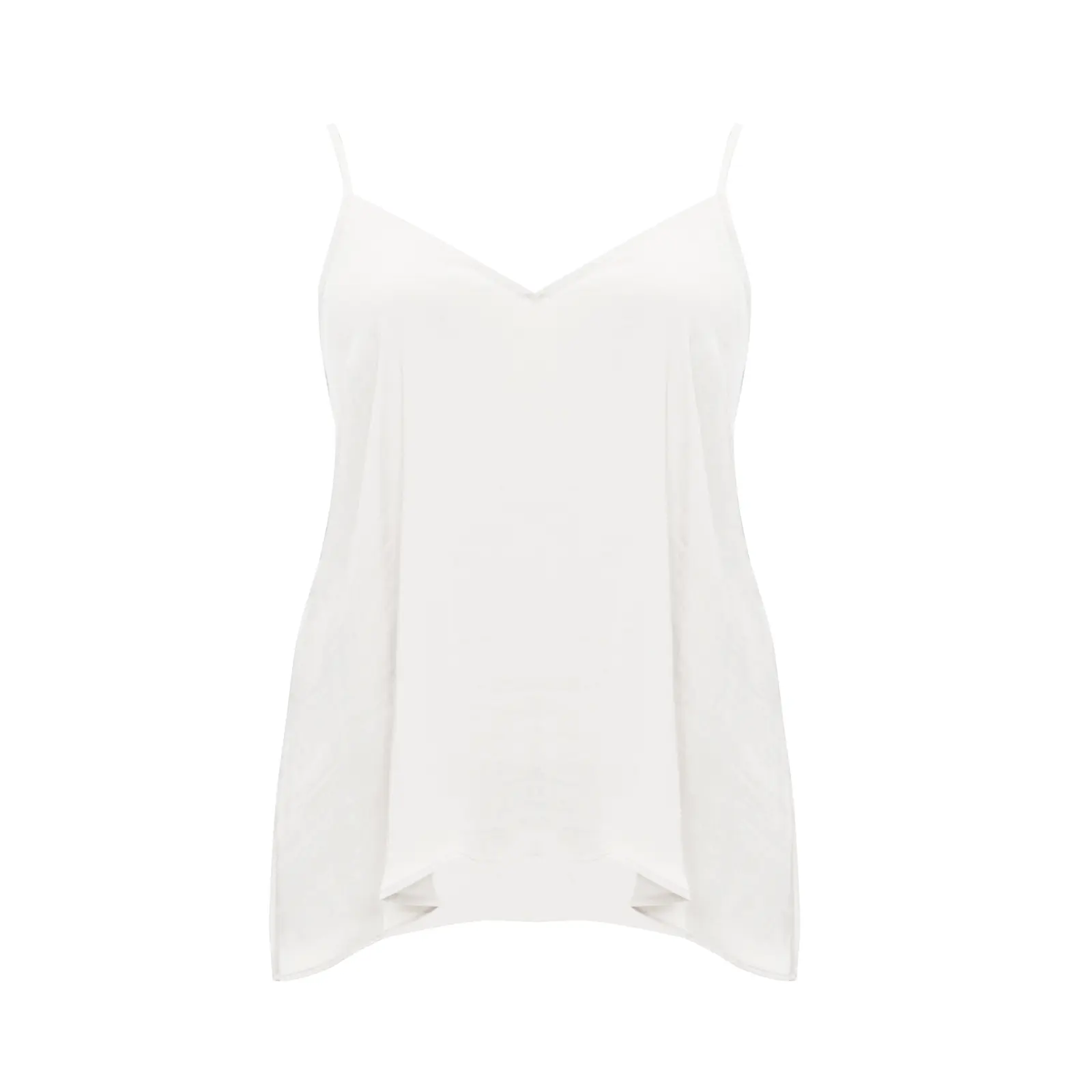 Mat Fashion Women's Blanc Satin Tank Top Basic