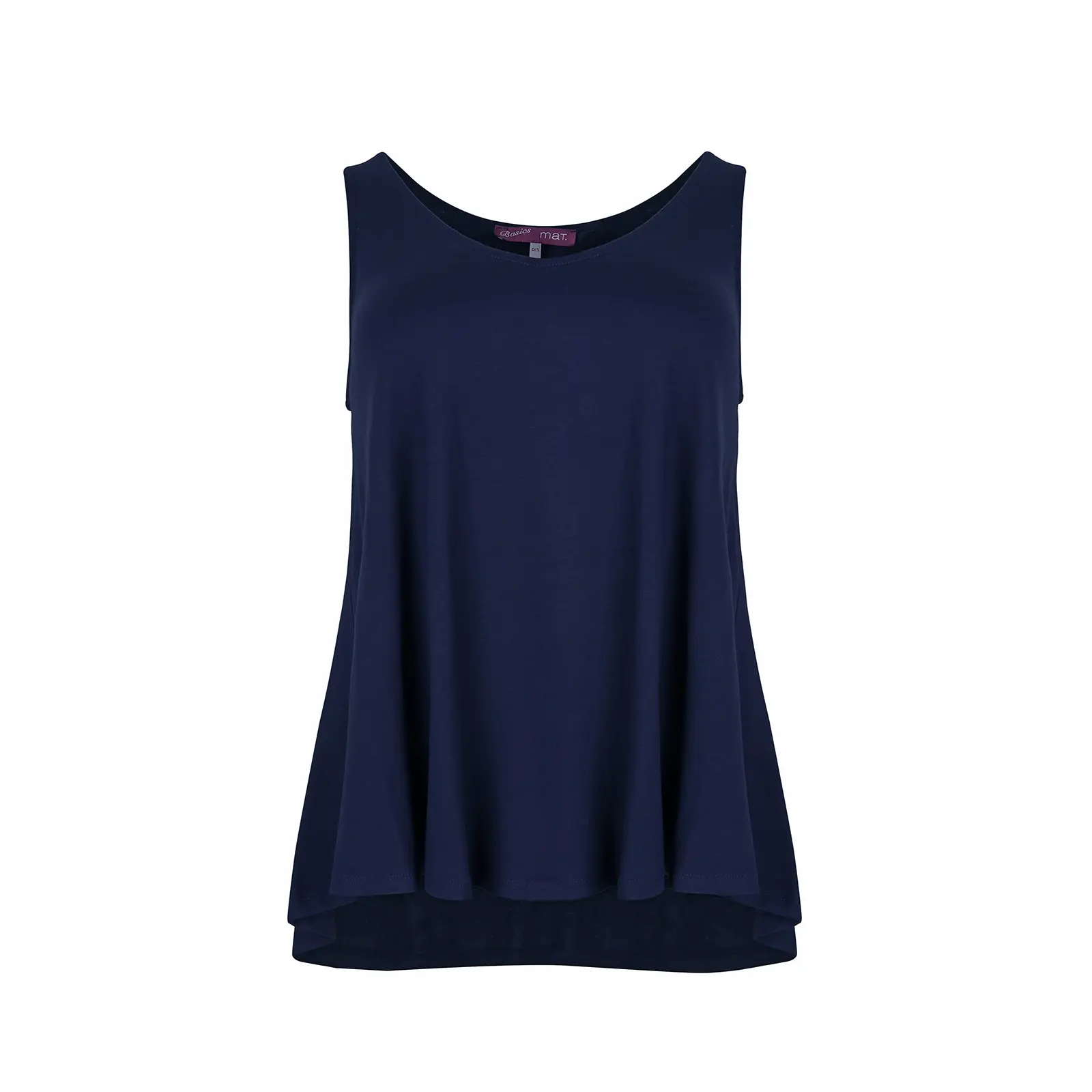 Mat Fashion Women's Bleu V-Neck Viscose Tank Top