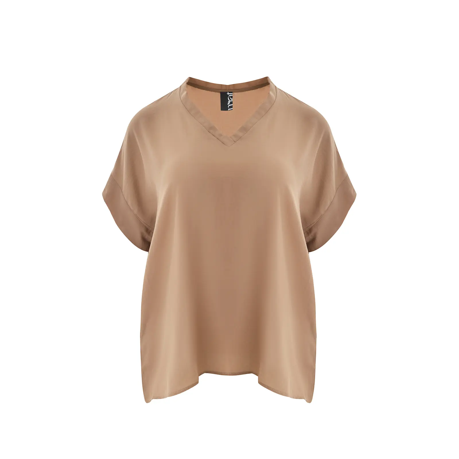 Mat Fashion Women's Beige ’S V-Neck Blouse Essential