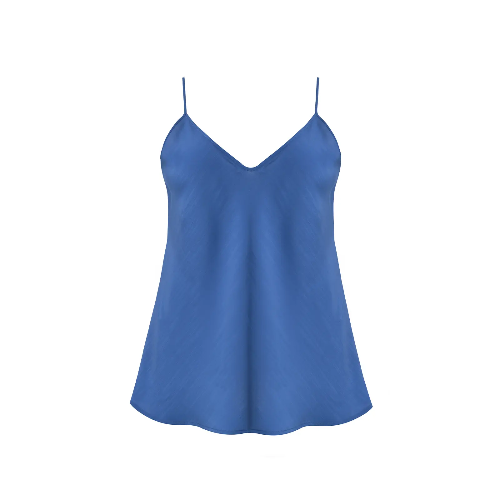 Mat Fashion Women's Bleu Satin Tank Top