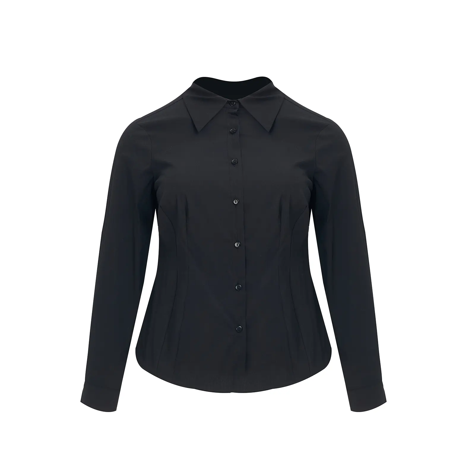 Mat Fashion Women's Noir Long Sleeve Shirt Basic
