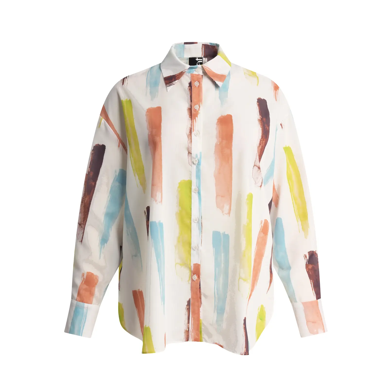 Langarmbluse mit abstraktem Print Damen Mat Fashion