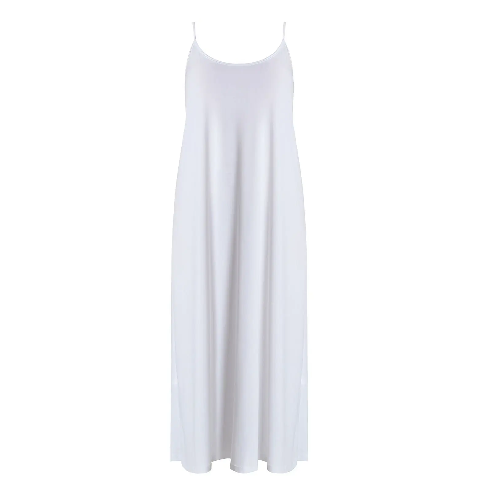 Mat Fashion Women's Blanc Sleeveless Dress For Basic
