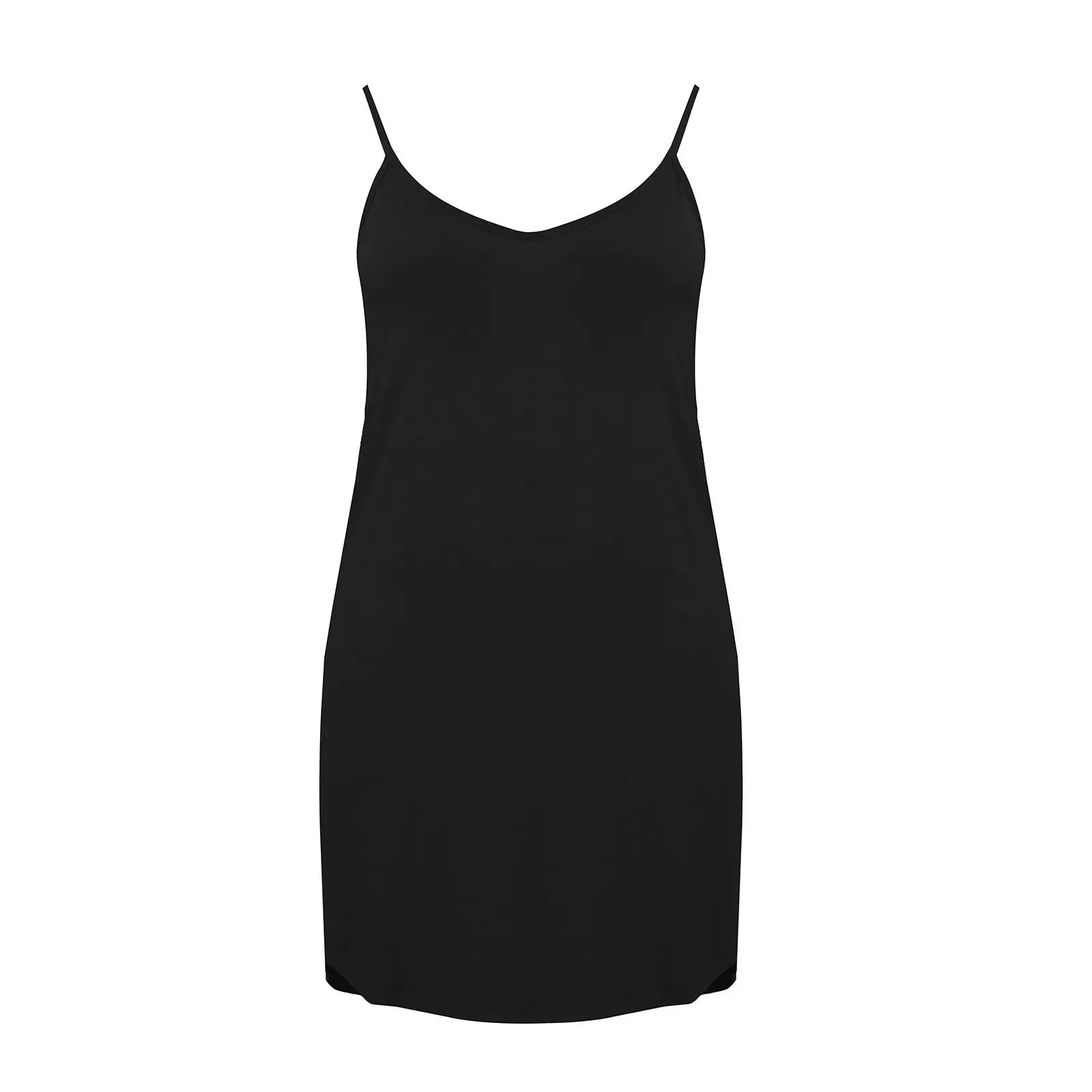 Mat Fashion Women's Noir Sleeveless Viscose Dress Basic