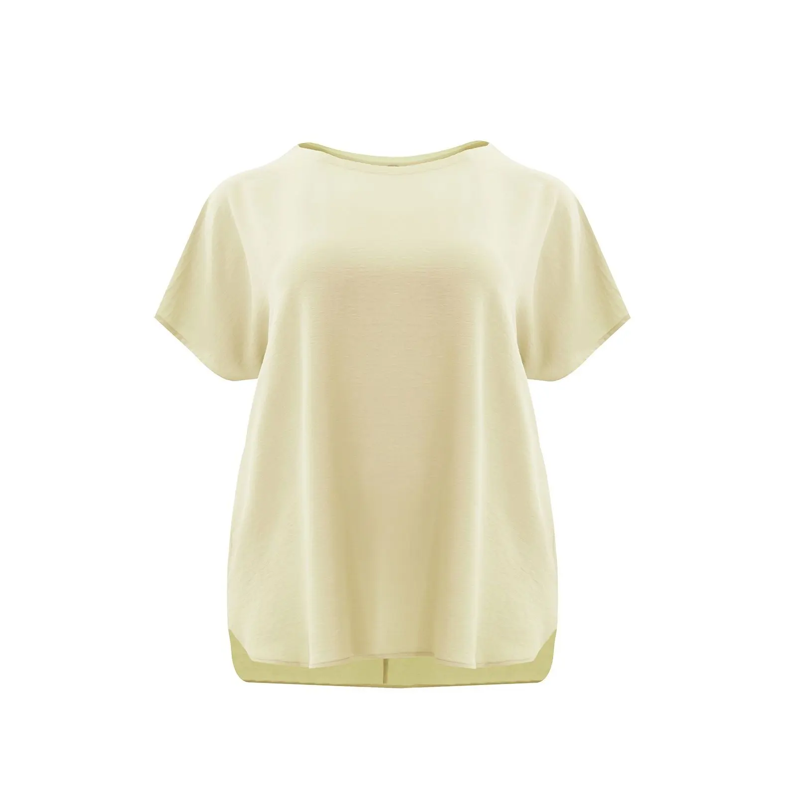 Damen T-Shirt mit Rundhalsausschnitt aus Krepp Mat Fashion