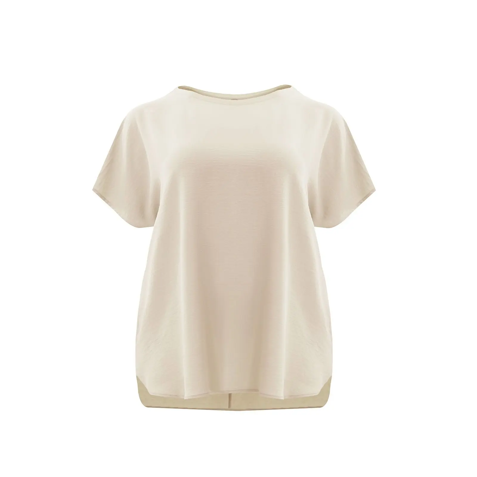 Damen T-Shirt mit Rundhalsausschnitt aus Krepp Mat Fashion