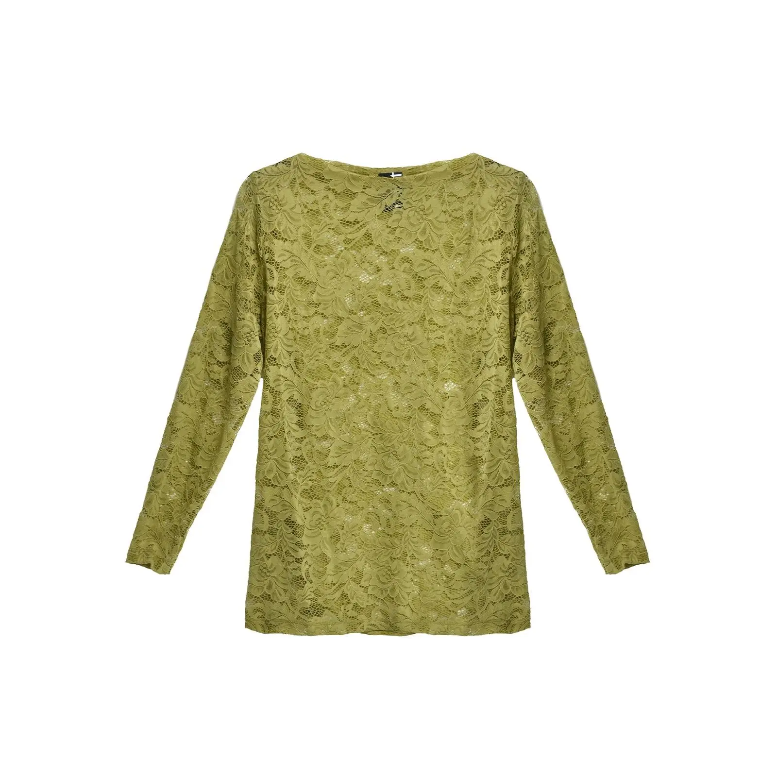 Damen Langarmbluse aus Spitze Mat Fashion