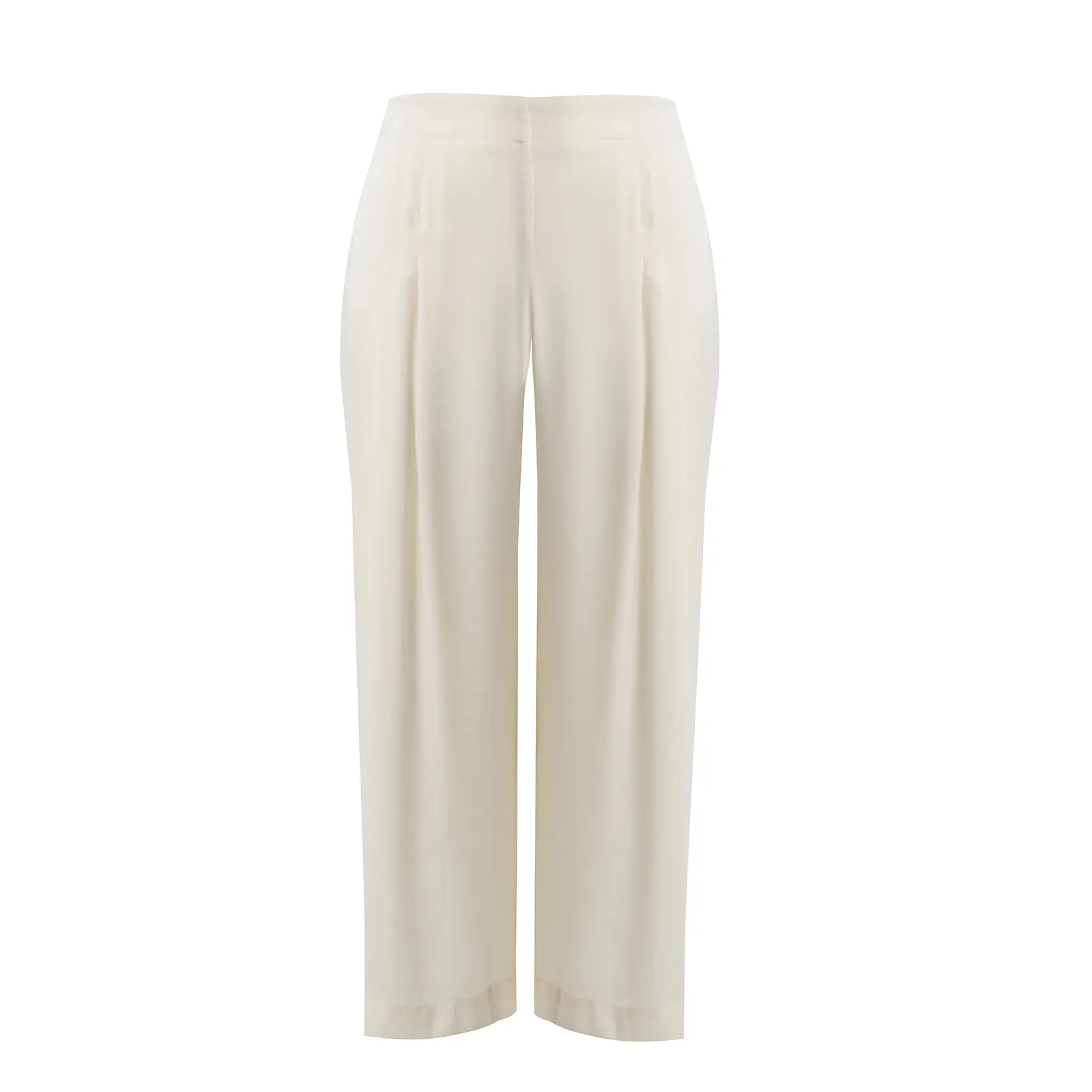 Weit geschnittene Satin-Hose mit hohem Bund für Damen Mat Fashion