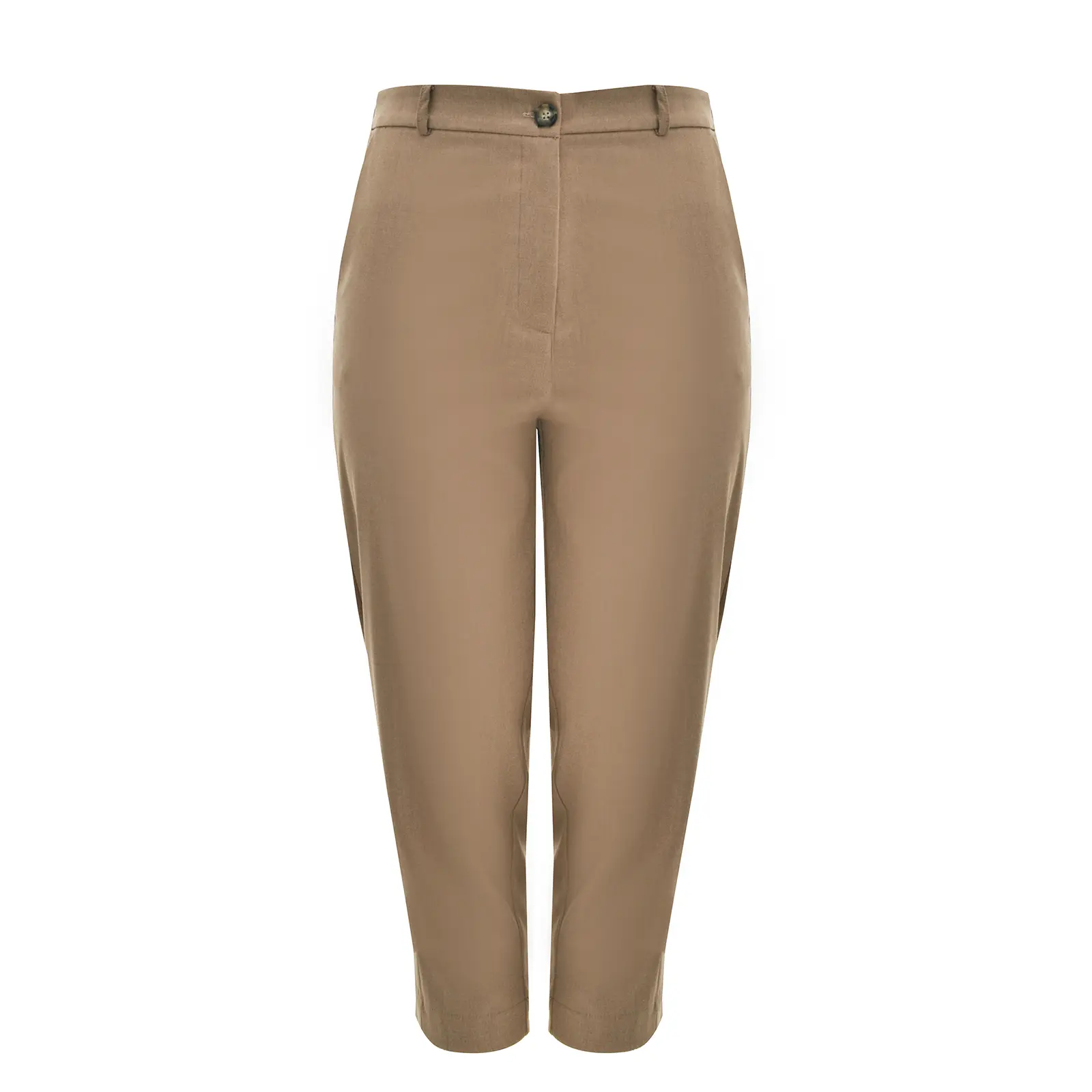 Mat Fashion Women's Beige Carrot Trousers