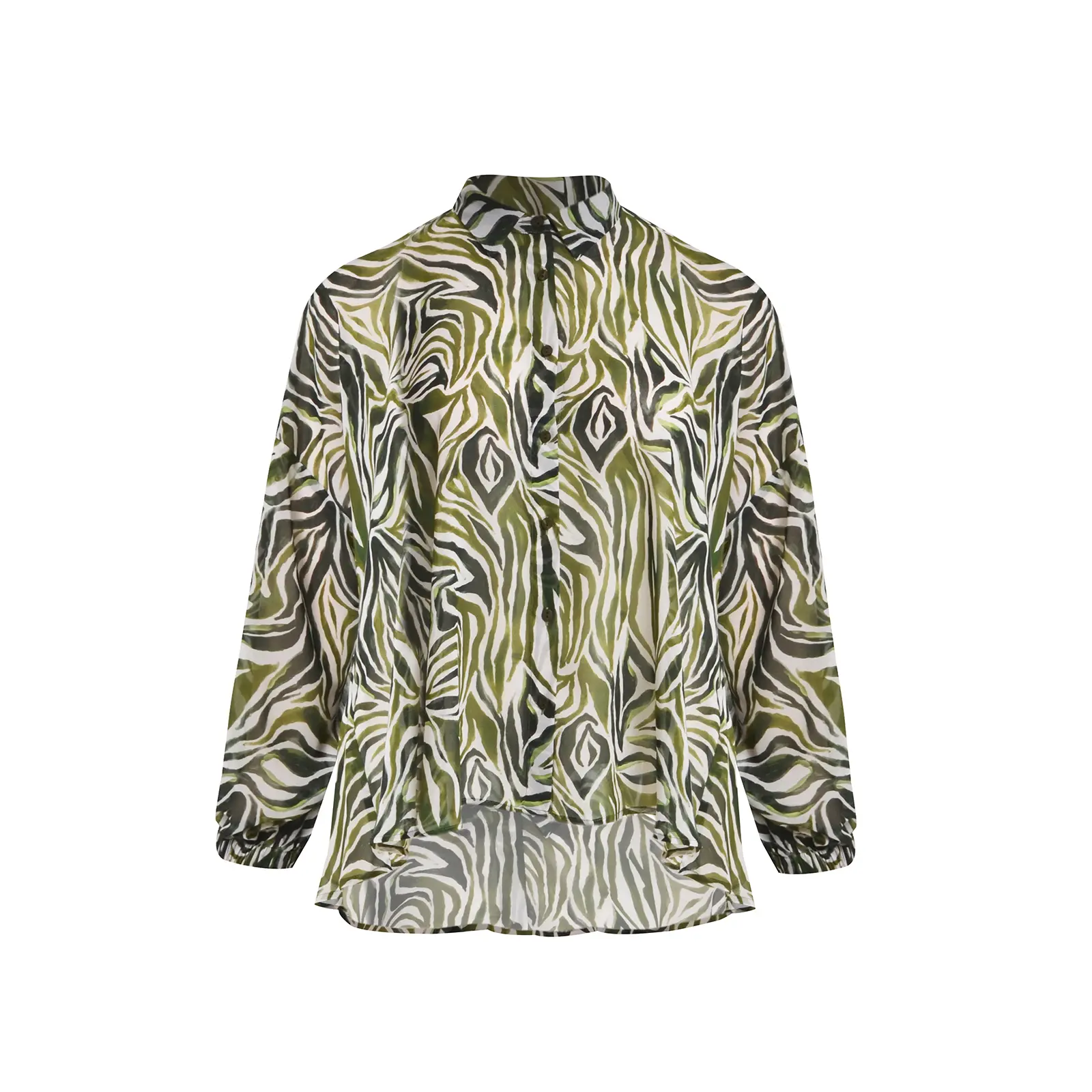 Mat Fashion Women's Vert Oversized Long Sleeve Blouse For