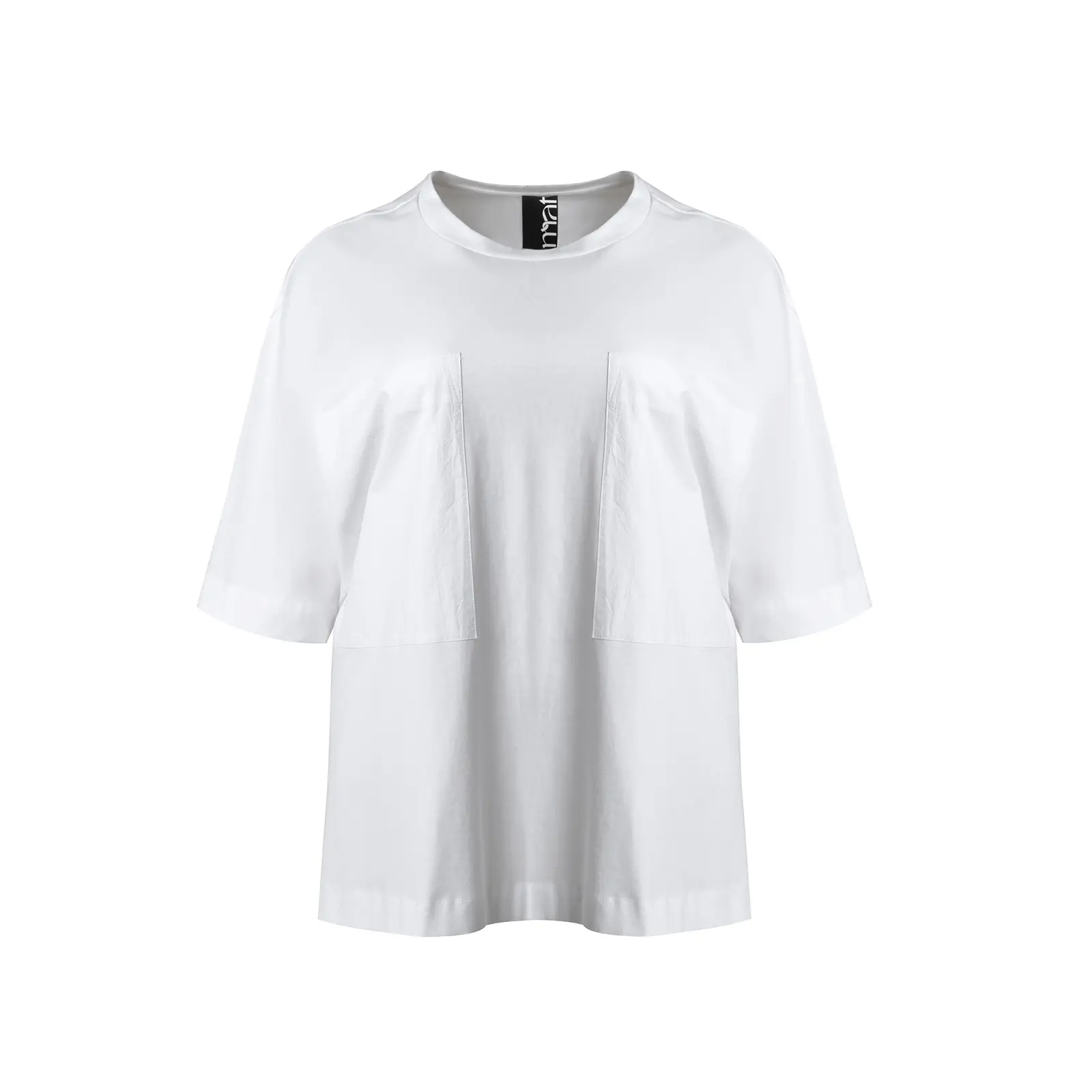 Mat Fashion Women's Blanc Pocket T-Shirt