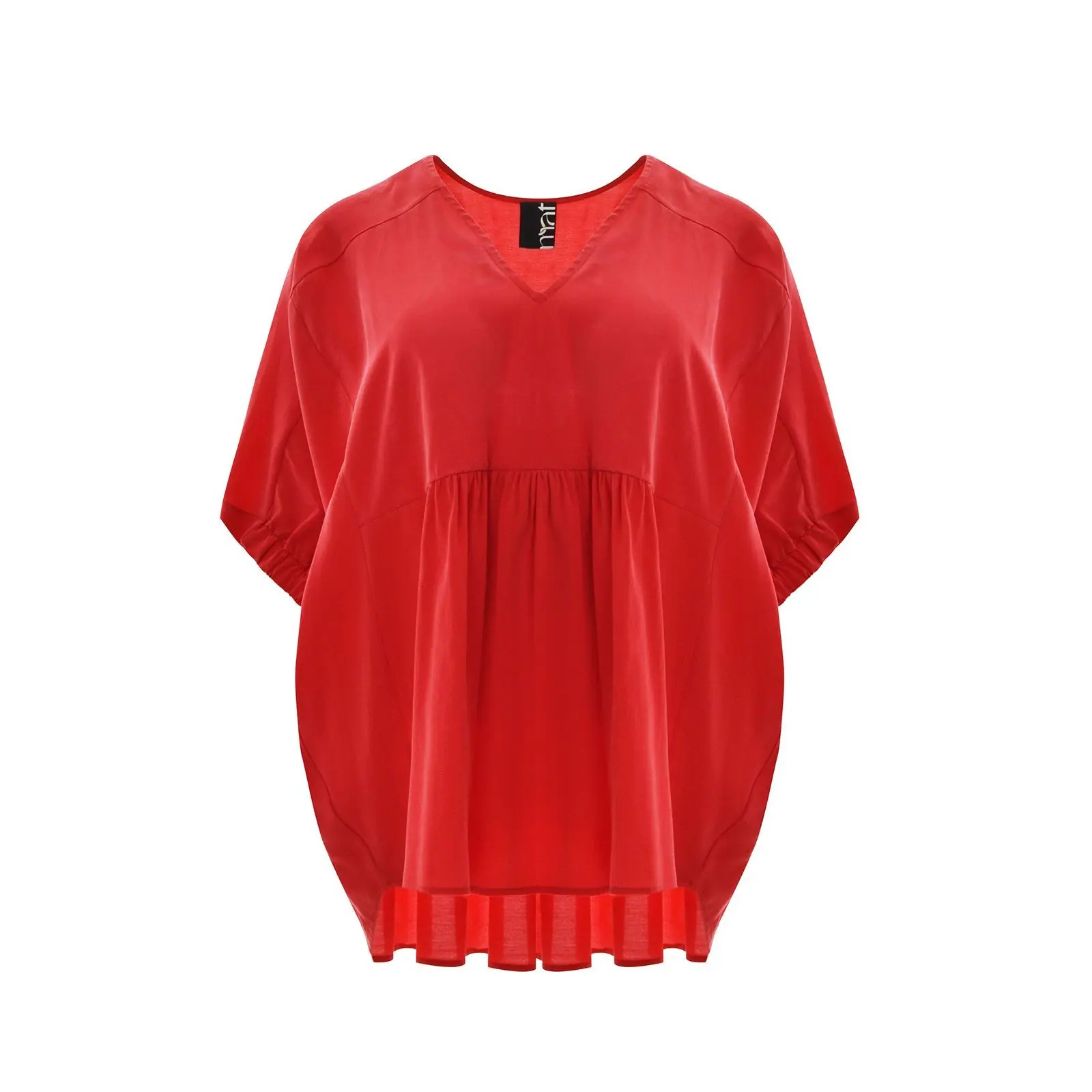 Fließende Bluse mit V-Ausschnitt Damen Mat Fashion Modal