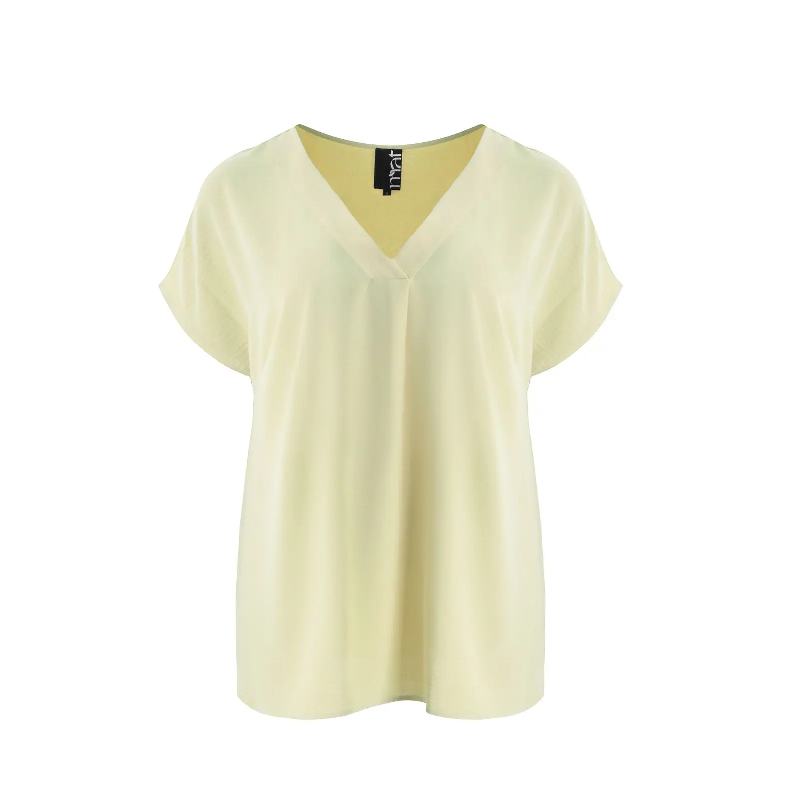 Mat Fashion Women's Beige ’S V-Neck Blouse Essential