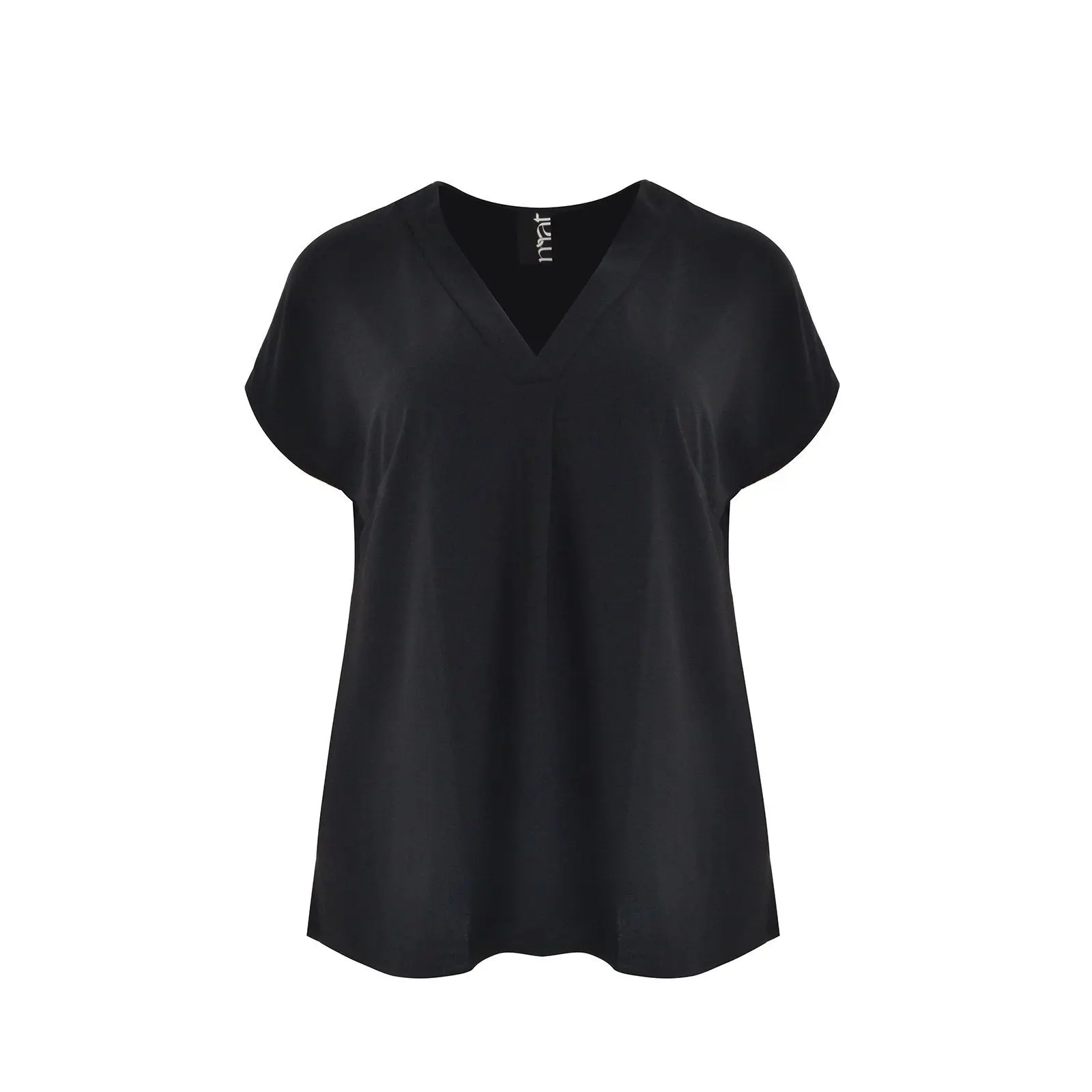 Mat Fashion Women's Noir ’S V-Neck Blouse Essential