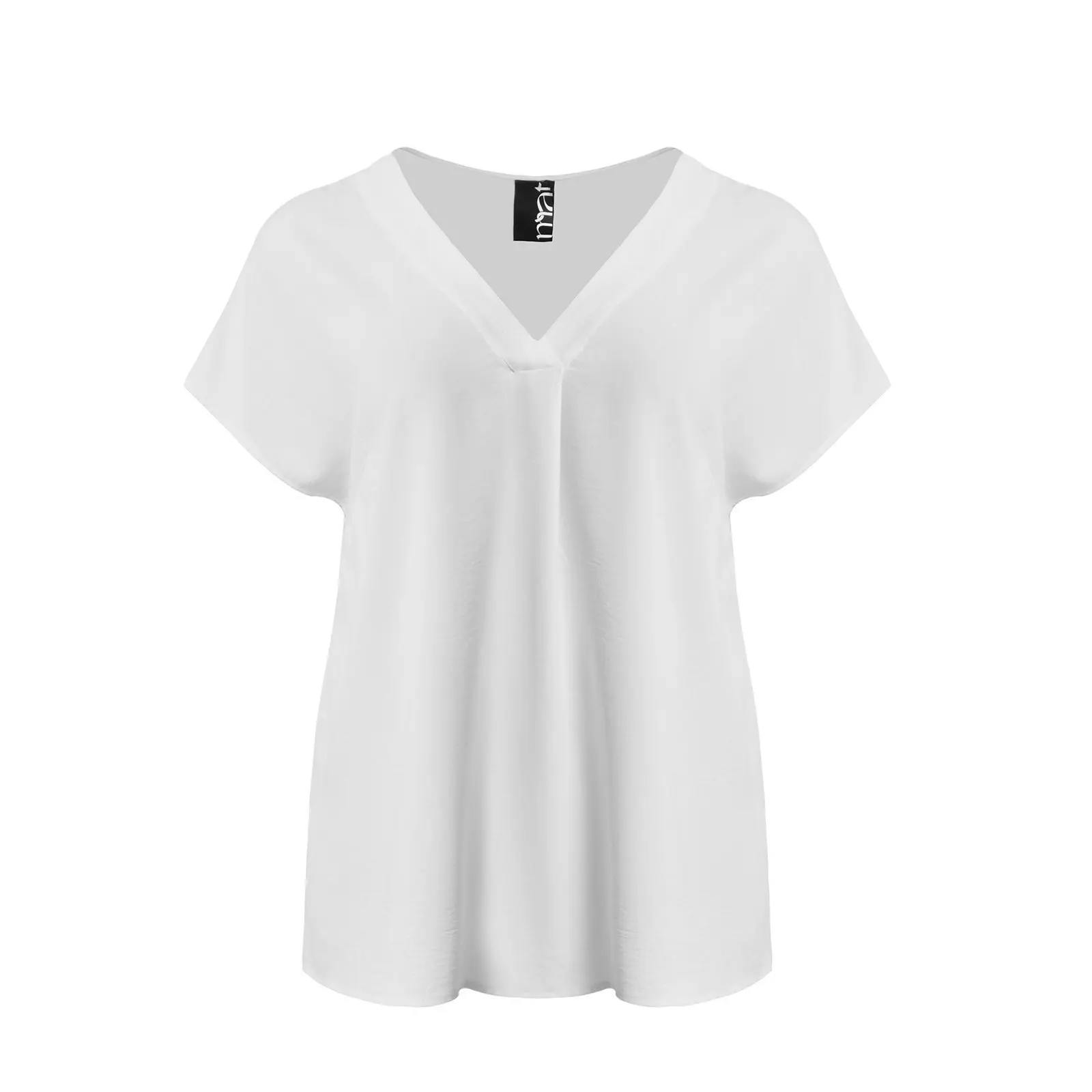 Mat Fashion Women's Blanc ’S V-Neck Blouse Essential