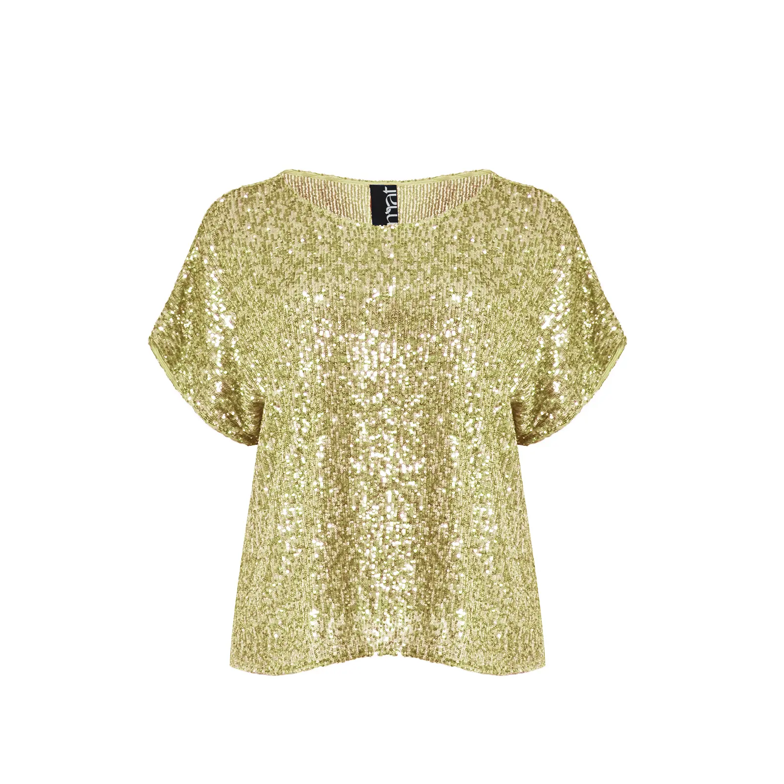 Mat Fashion Women's Jaune Sequin Blouse For