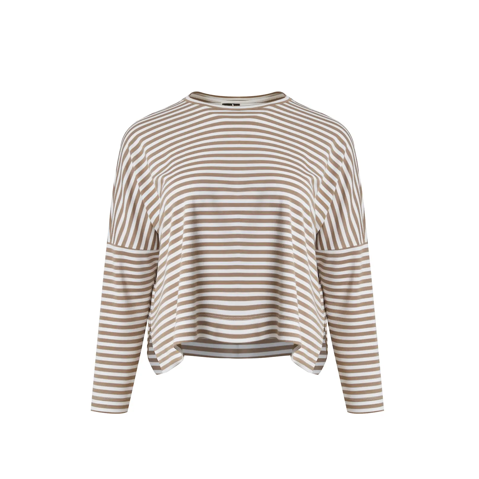 Mat Fashion Women's Beige Long Sleeve Viscose T-Shirt