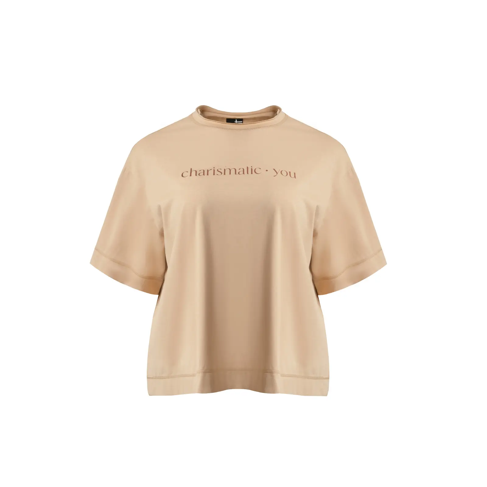 Mat Fashion Women's Beige T-Shirt Charismatic You