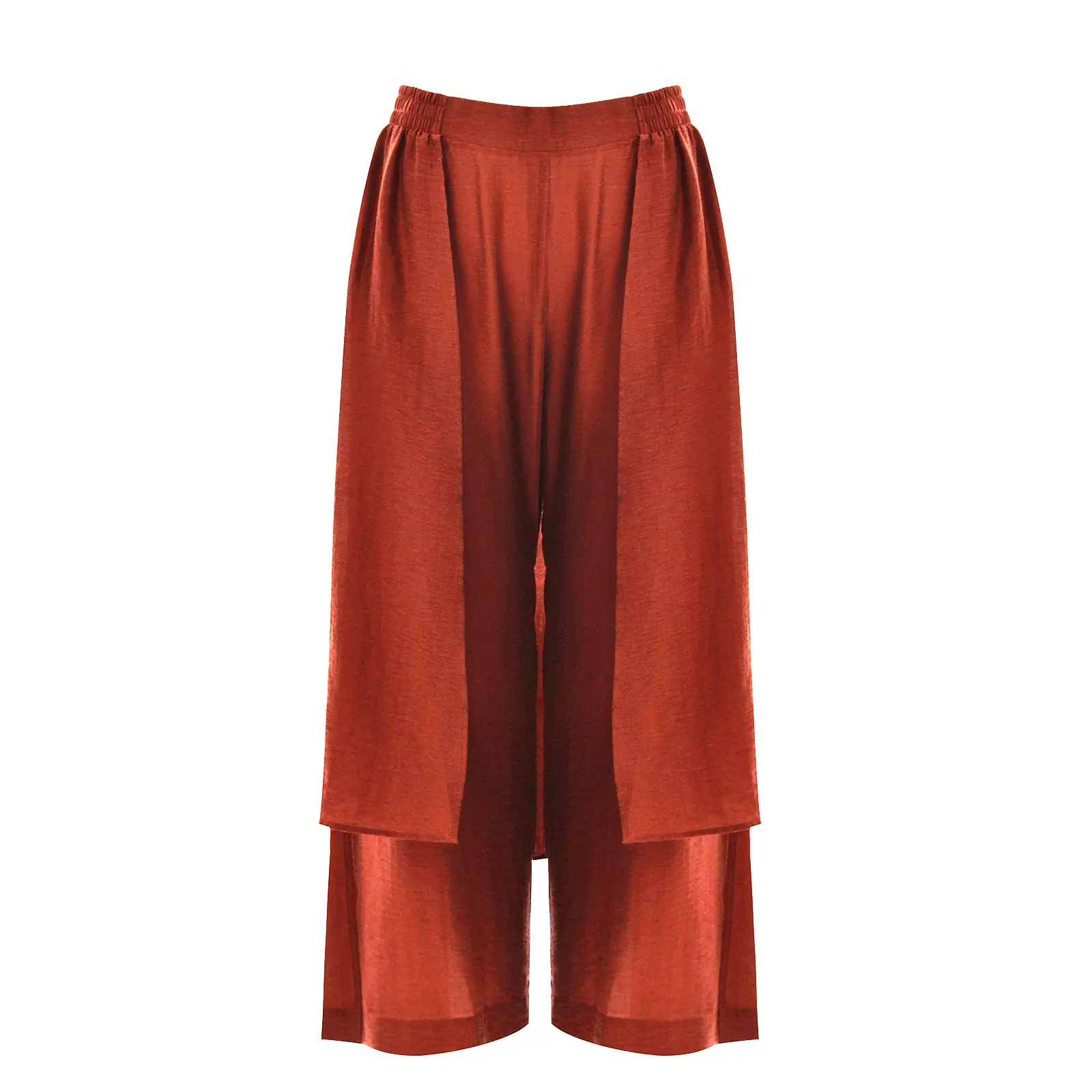 Mat Fashion Women's Rouge ’S Wide Leg Linen Blend Trousers Layered