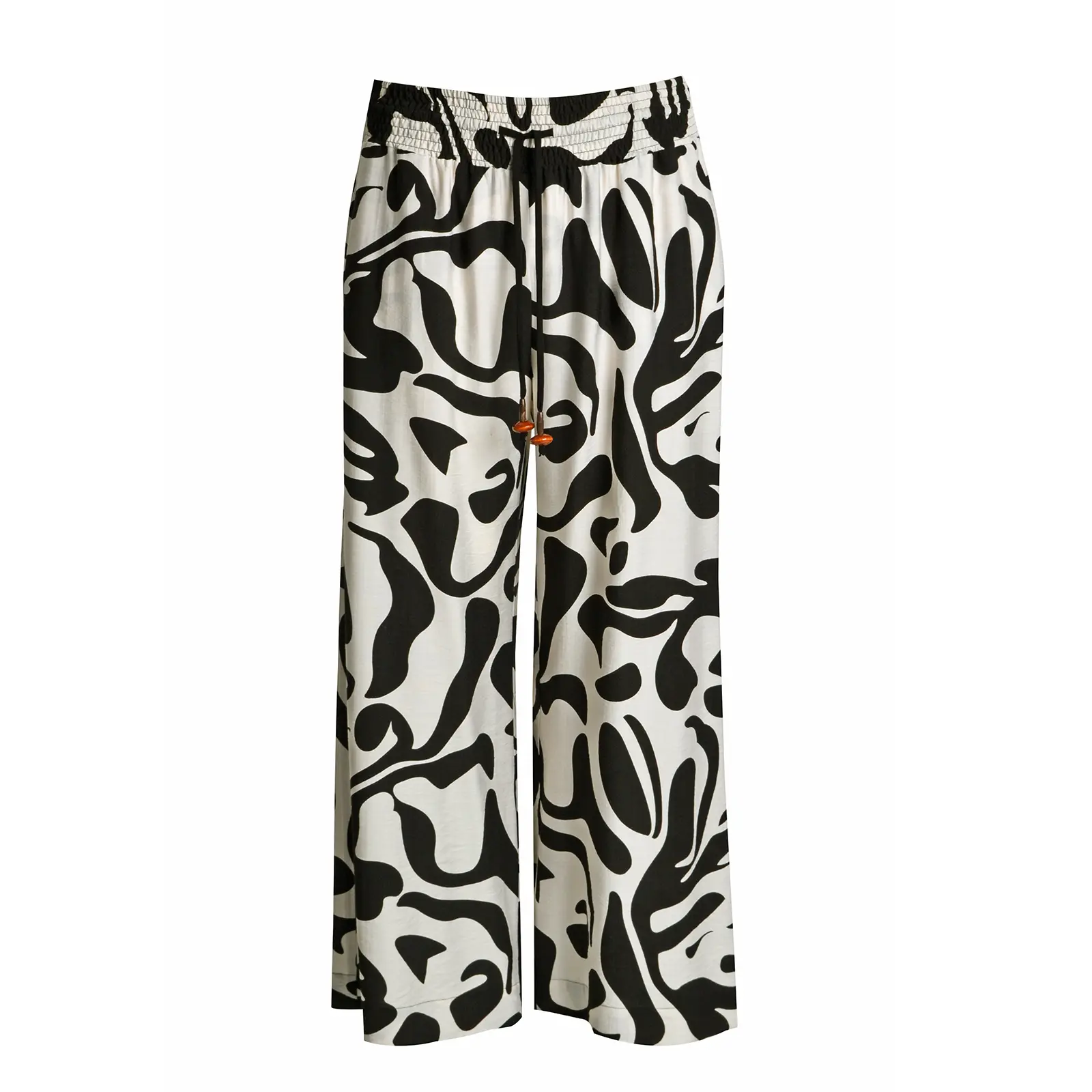 Pantaloni in viscosa stampata donna  Wide Leg