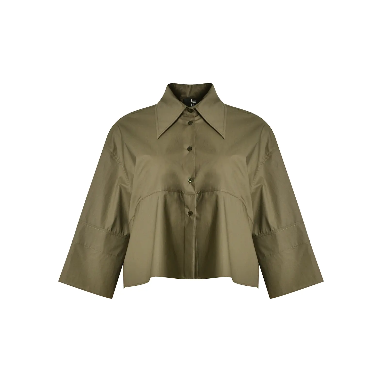 Mat Fashion Women's Vert Long Sleeve Short Shirt