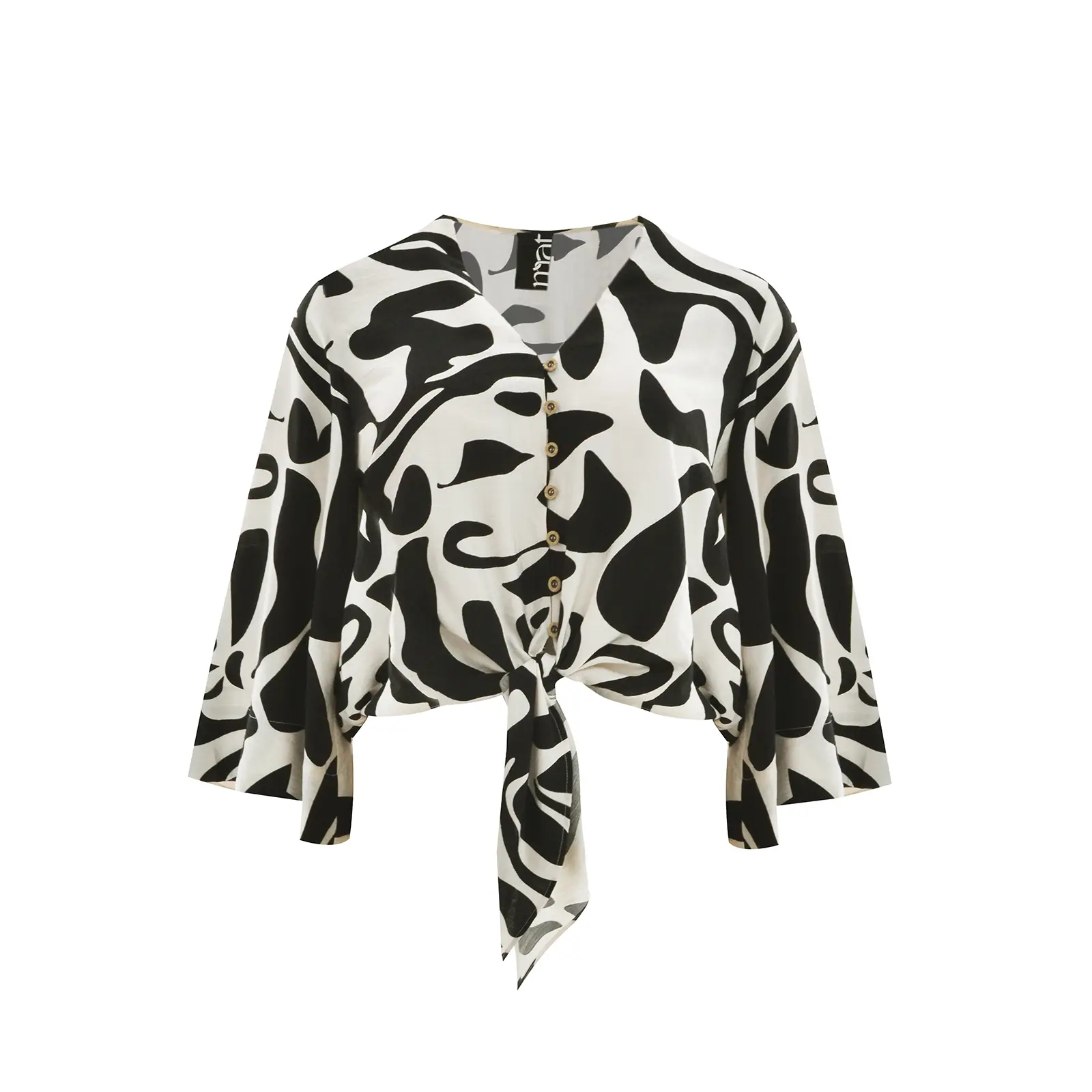 Mat Fashion Women's Noir Printed Viscose Blouse