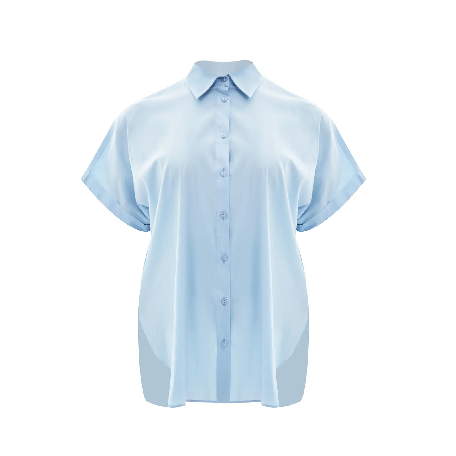 Mat Fashion Women's Bleu Poplin Shirt