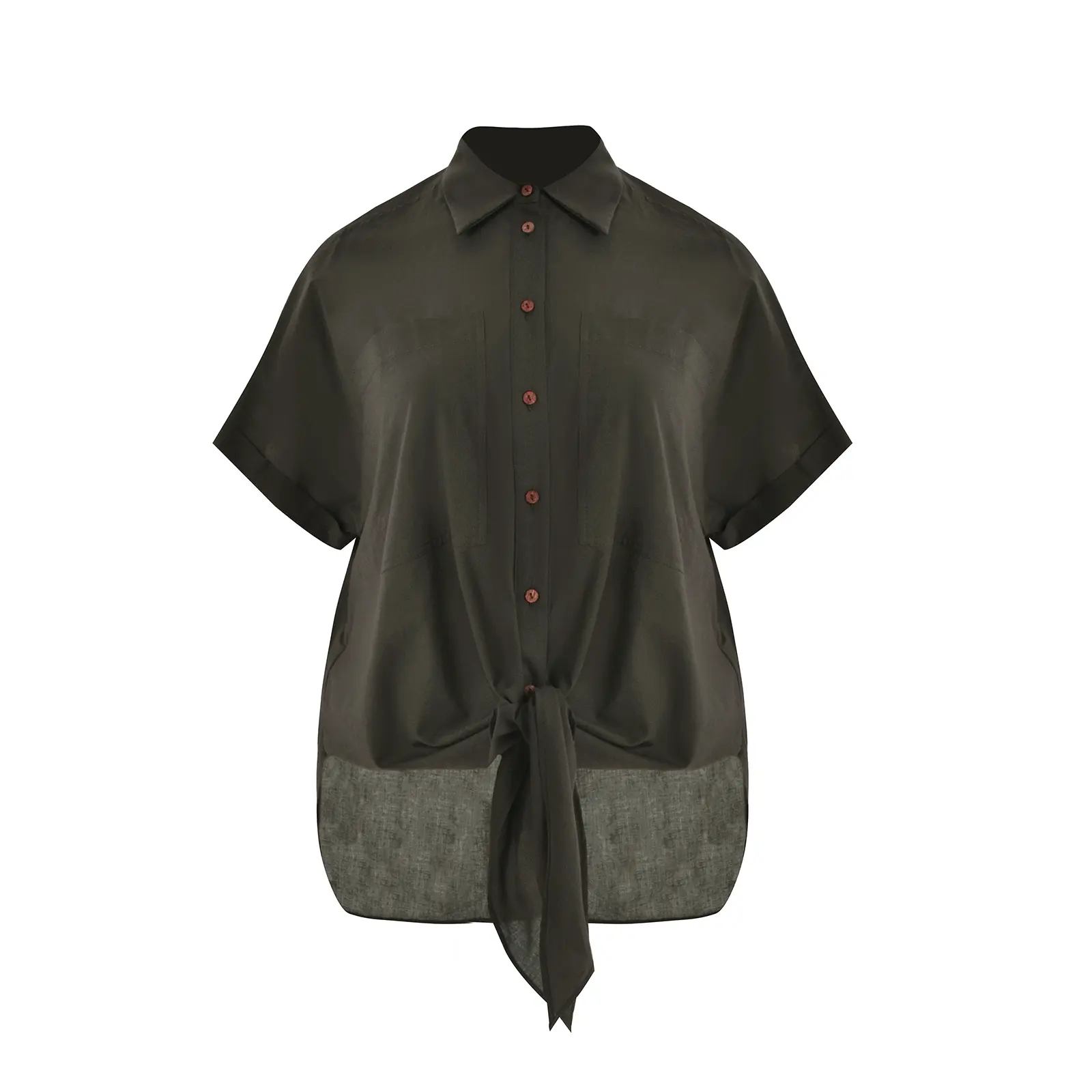 Mat Fashion Women's Vert ’S Cotton Poplin Shirt With Patch Pockets