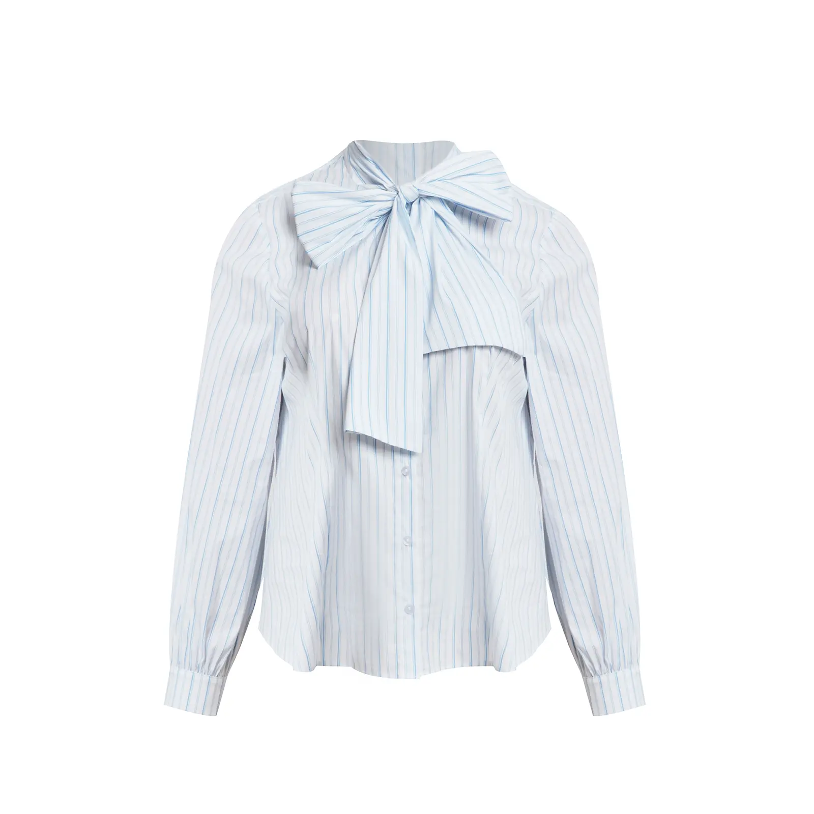 Blusa a righe con papillon donna